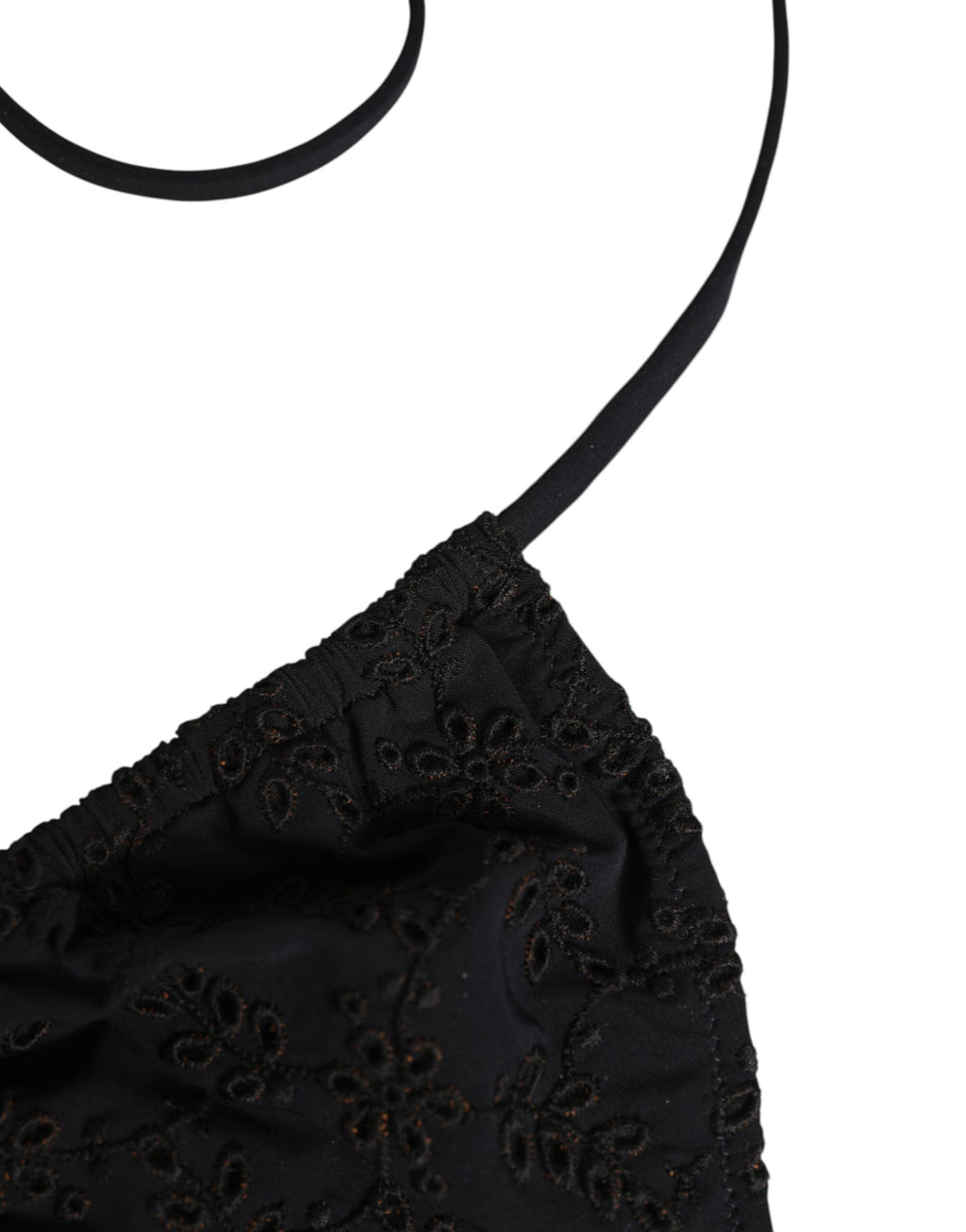 Black Embroidered Triangle Swimwear Underwear