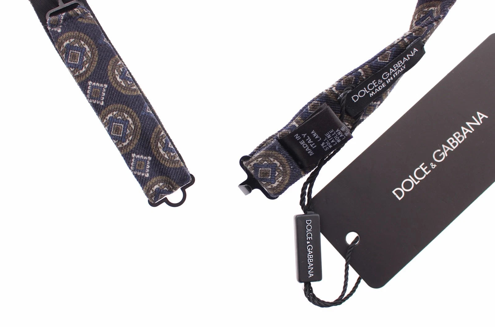 Blue Silk Baroque Fantasi Tied Bow Tie Papillon