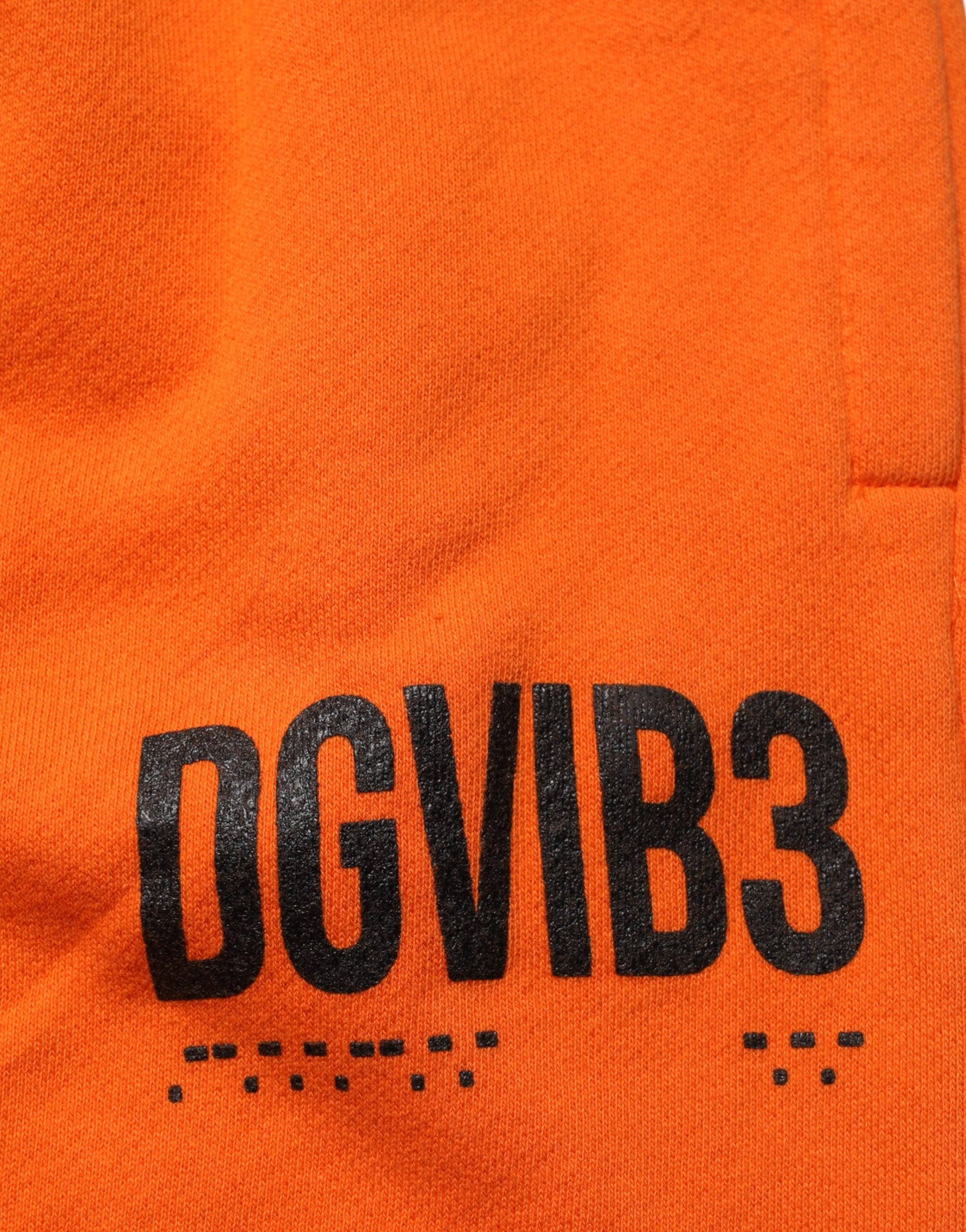 Orange Cotton DG VIB3 Logo Drawstring Sweatpants Pants