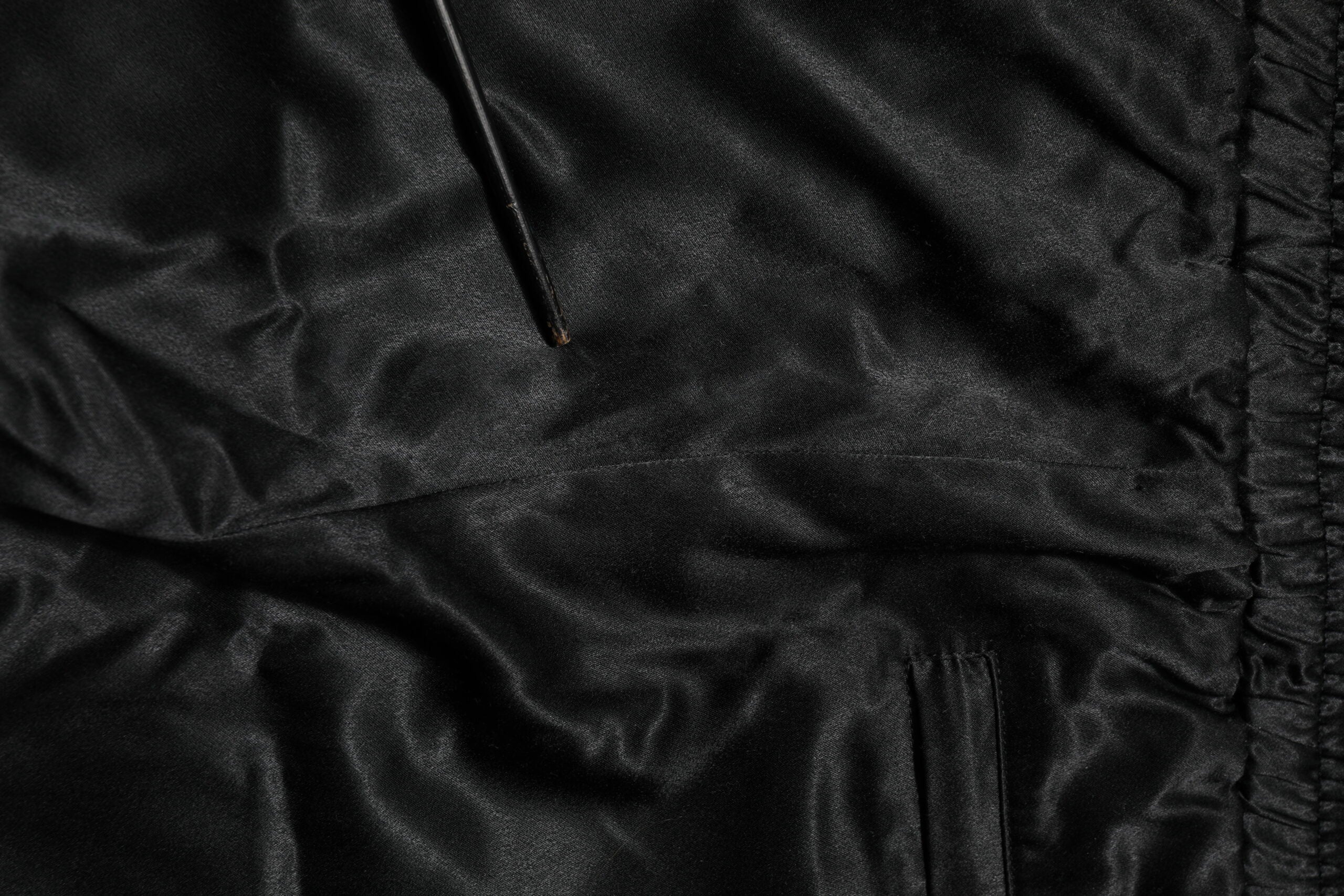 Black Gold Satin Crown Side Stripe Jogger Pants