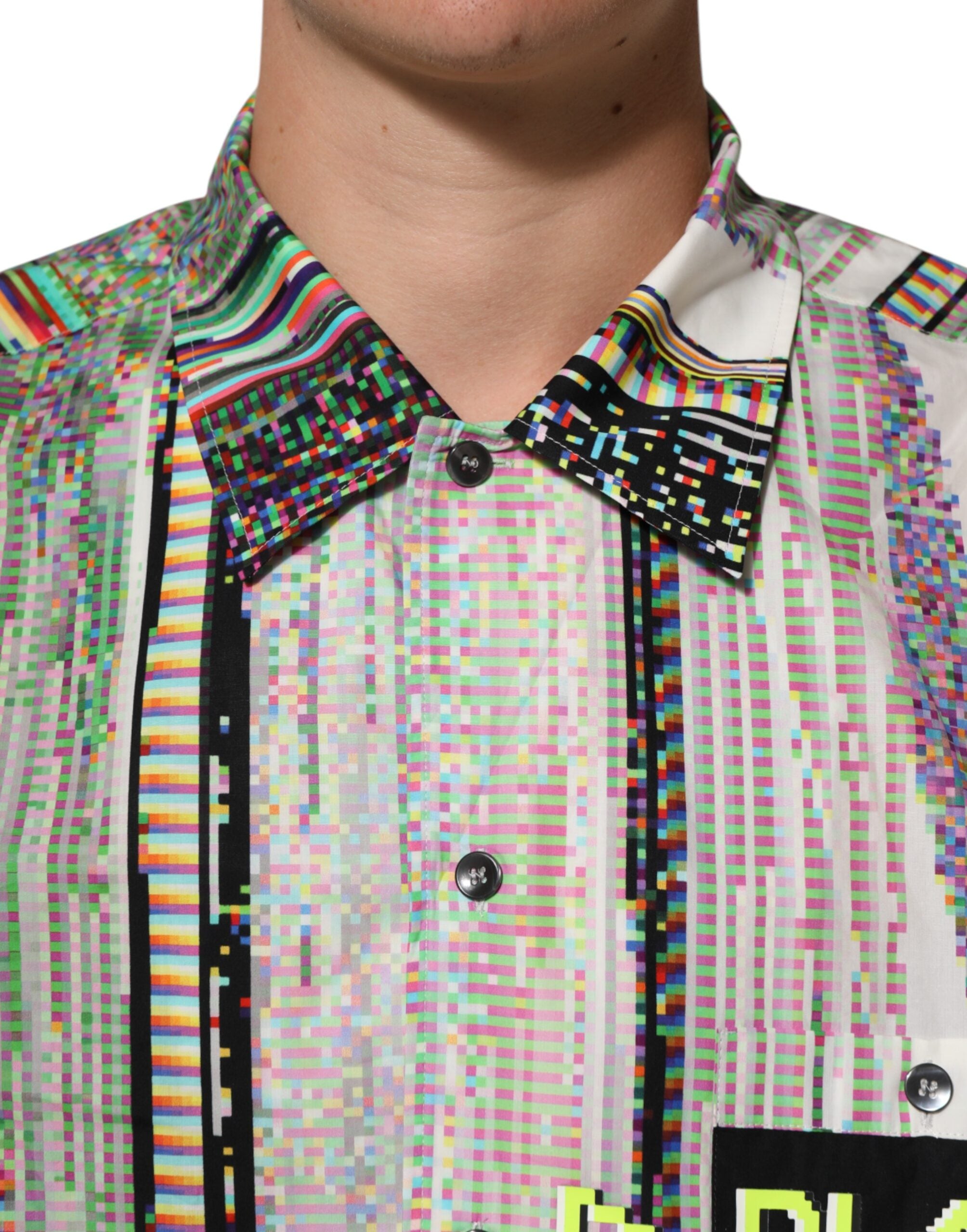 Multicolor Graphic Collared Casual Shirt