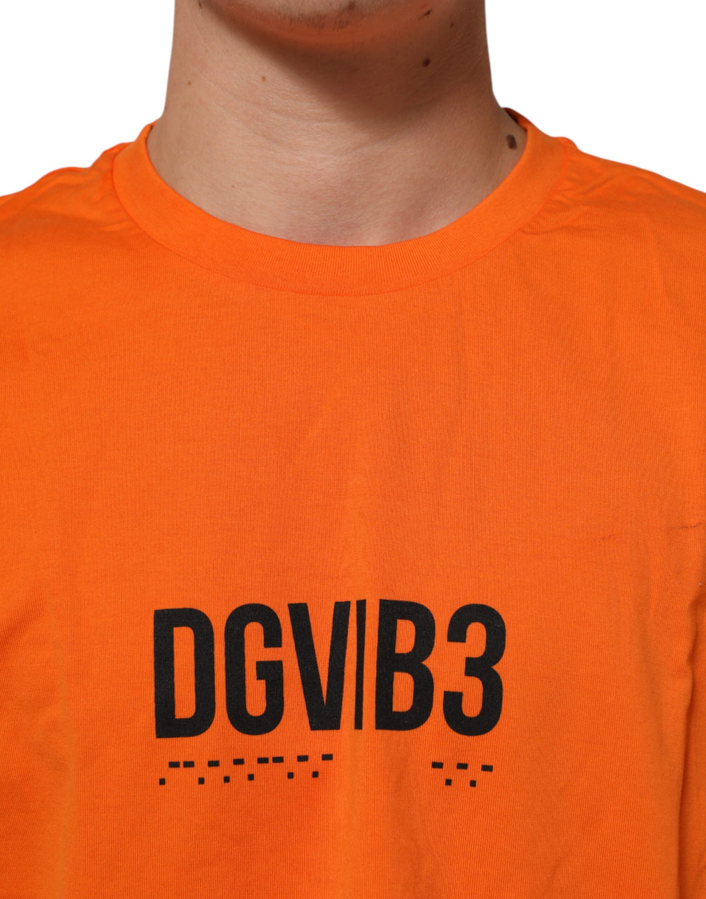 Orange DGVIB3 Crew Neck Short Sleeves T-shirt