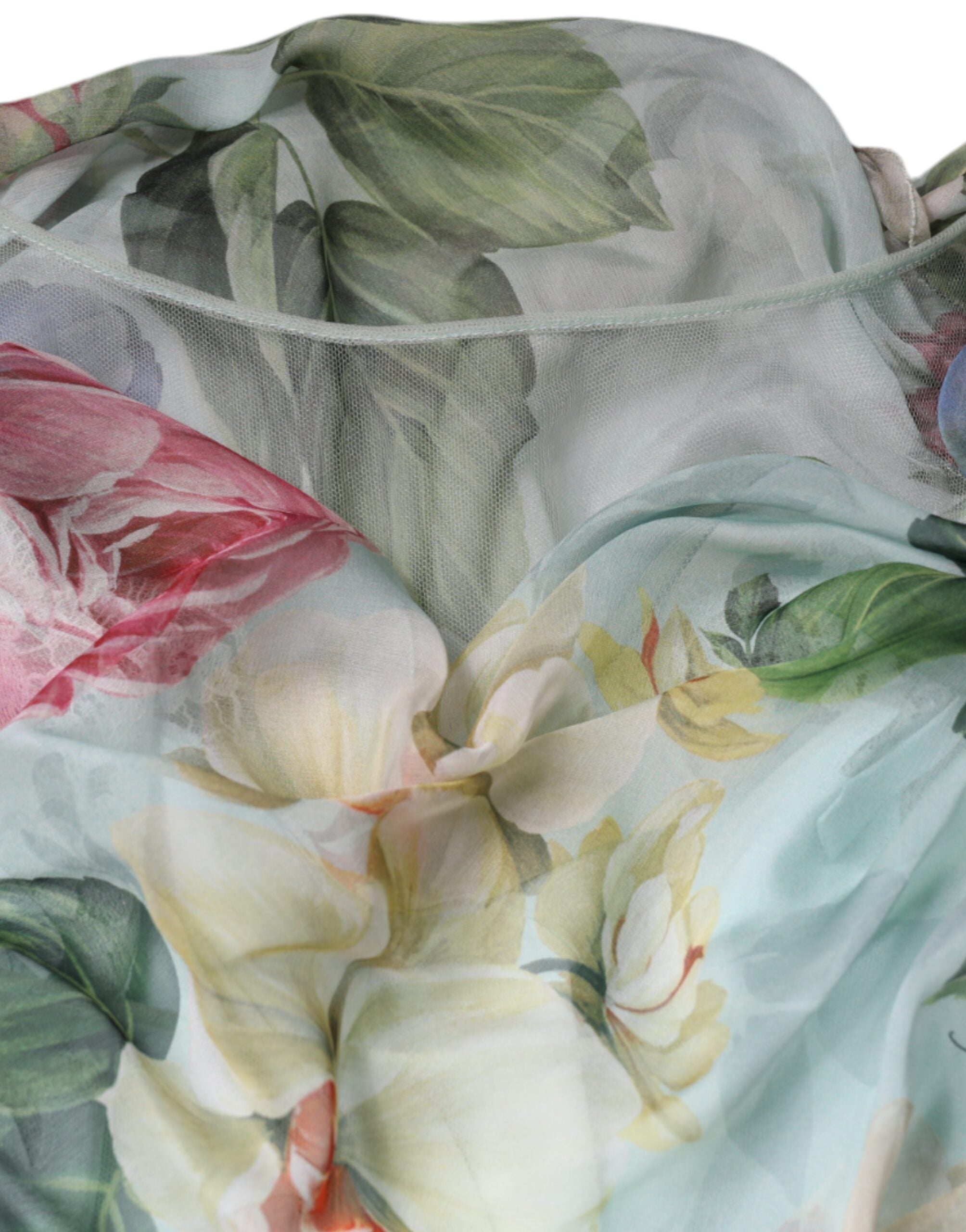 Blue Floral Print Tiered Long Maxi Dress