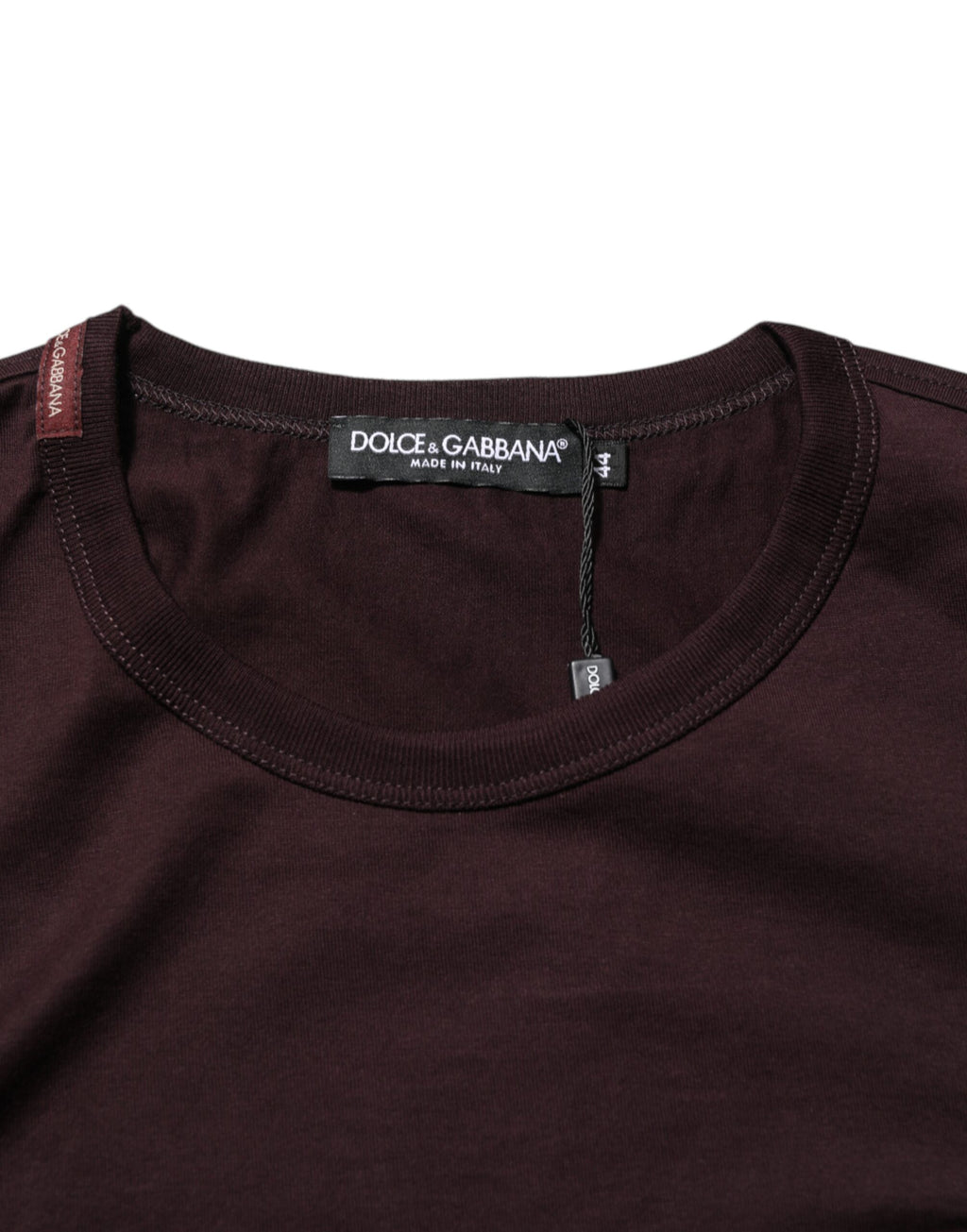 Brown Logo Plaque Cotton Crew Neck T-shirt
