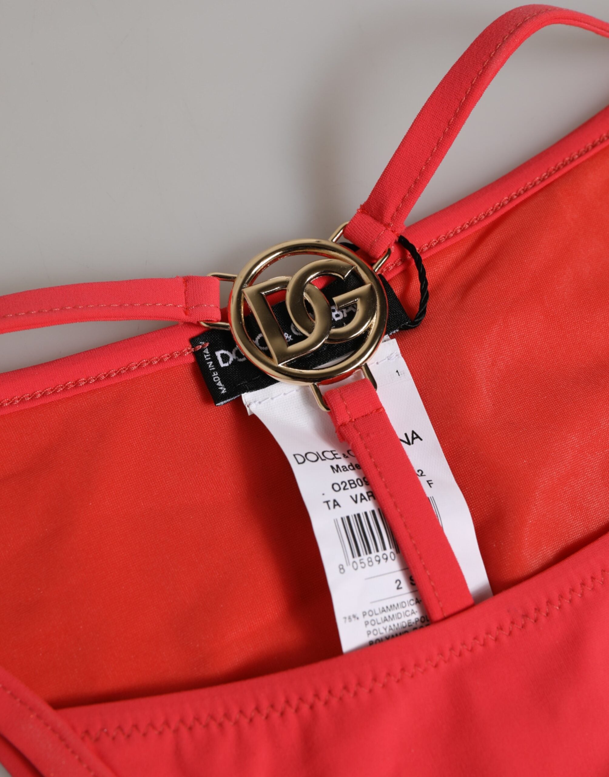 Red Nylon Stretch Tanga Brief Panty Underwear