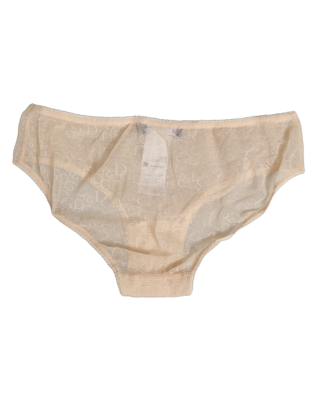 Beige DG Logo Lace Mid Waist Panty Underwear