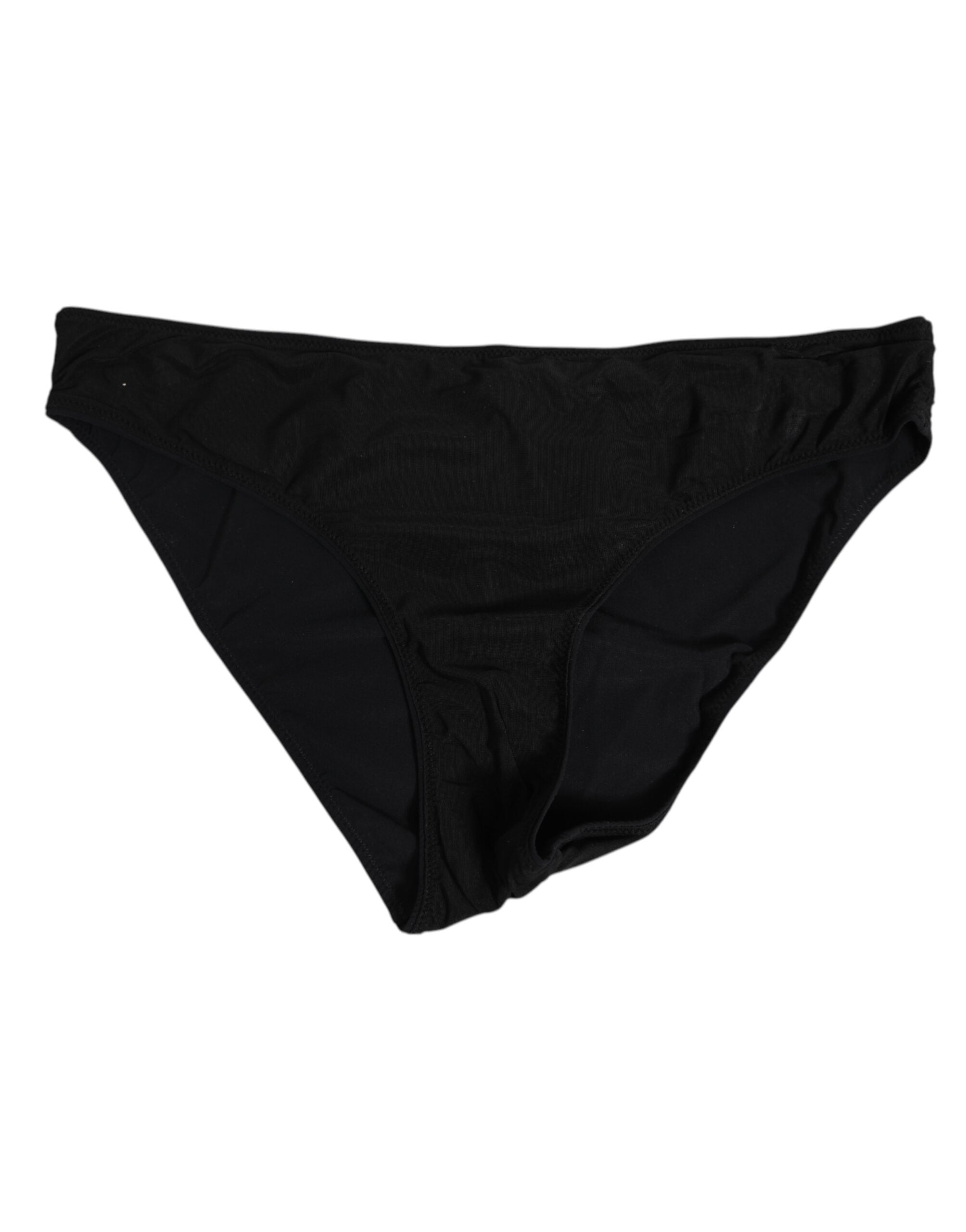 Black Nylon Stretch Slip Brief Women Underwear