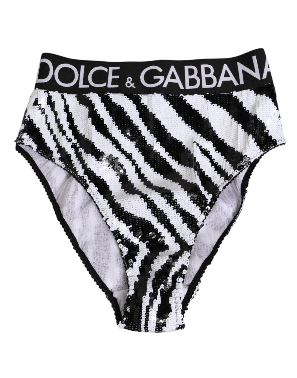 Black White Stripes High Waist Panty Underwear
