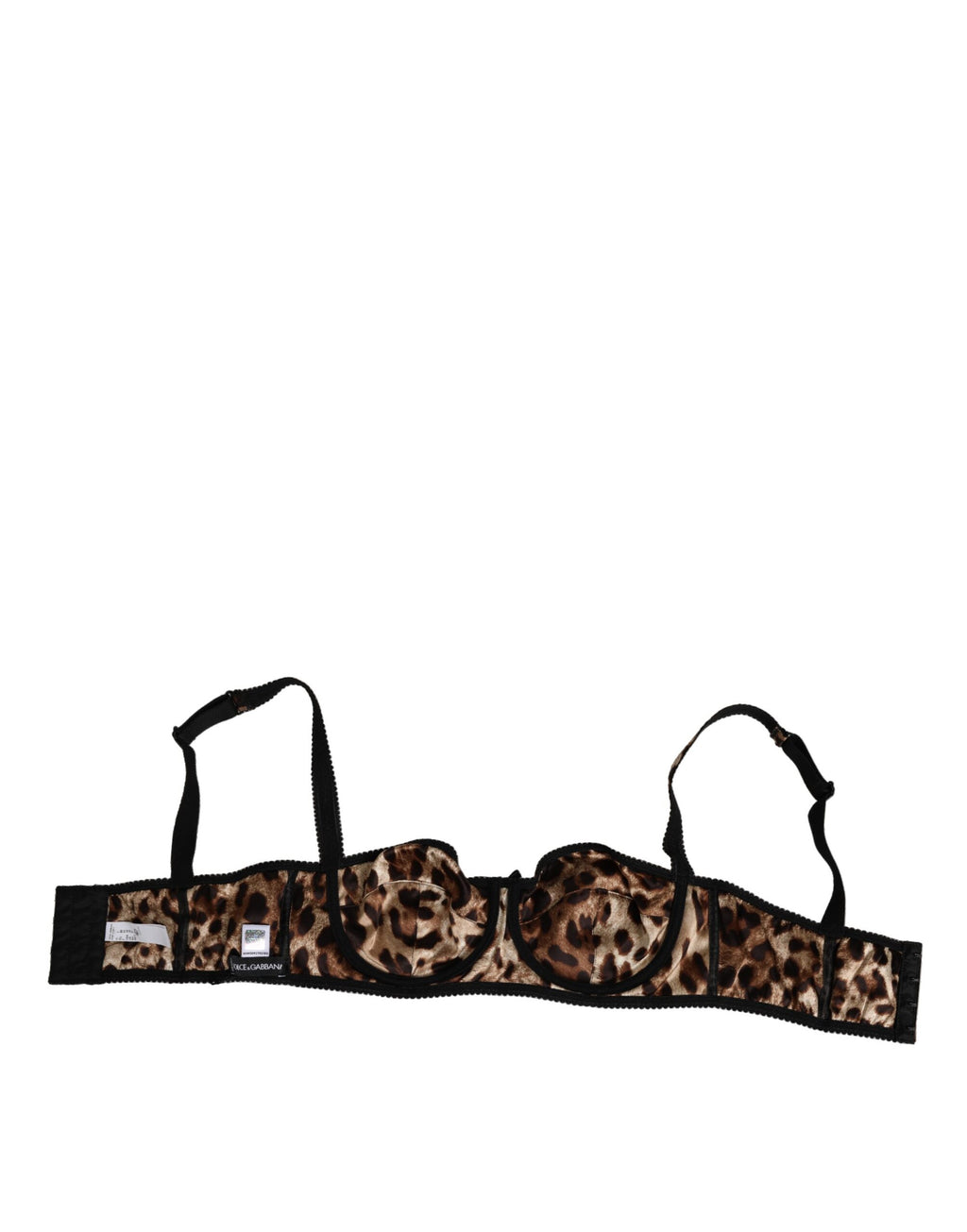 Brown Leopard Silk Balconnet Bra Underwear