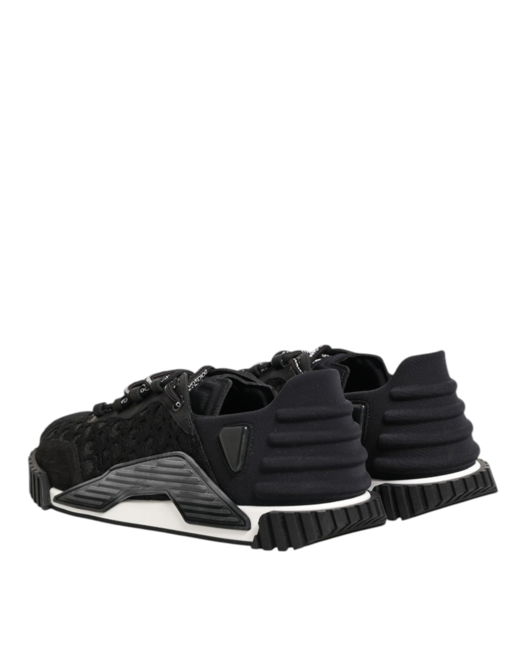 Dolce & Gabbana Black Logo Lace Low Top NS1 Sneaker Shoes