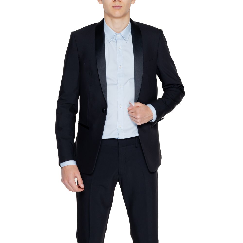 Black Polyester Blazer