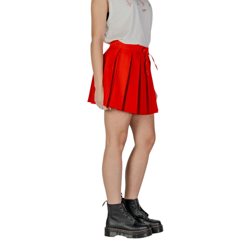 Only Red Recycled Polyester Mini Skirt