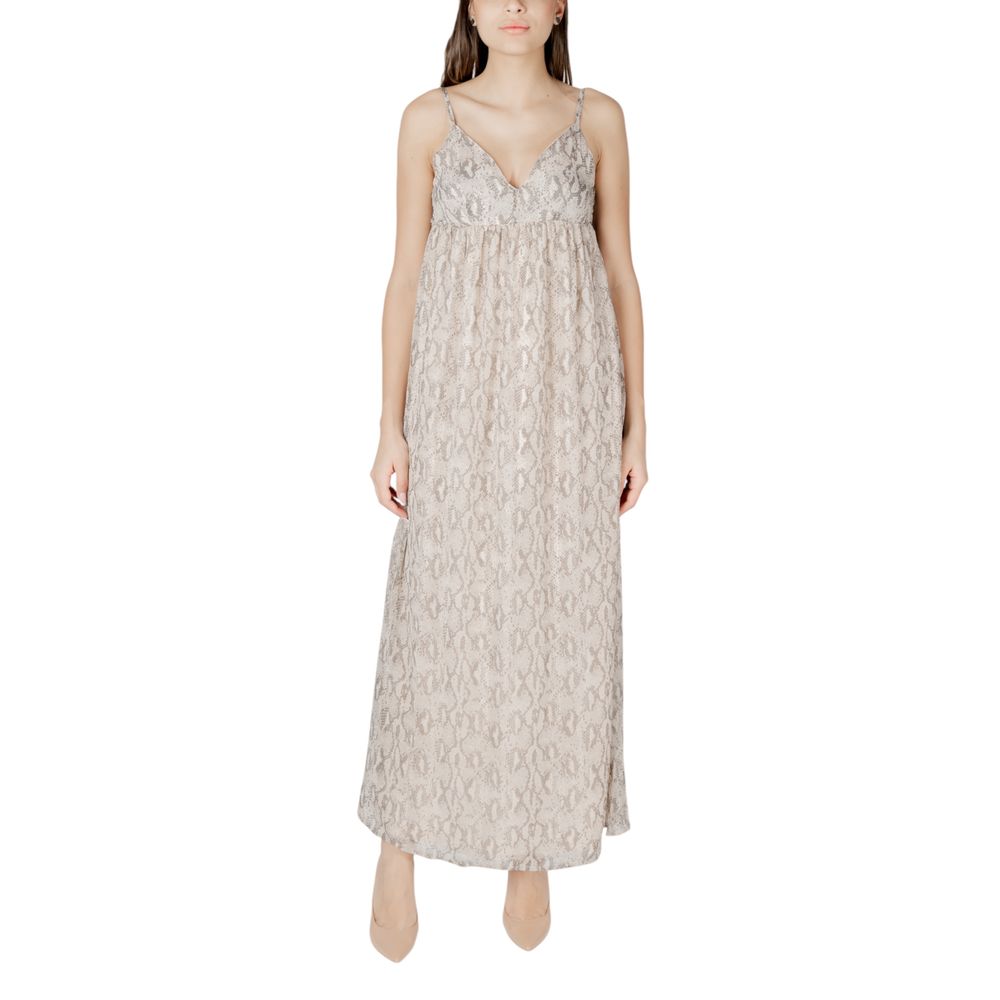 Only Beige Recycled Polyester Long Dress