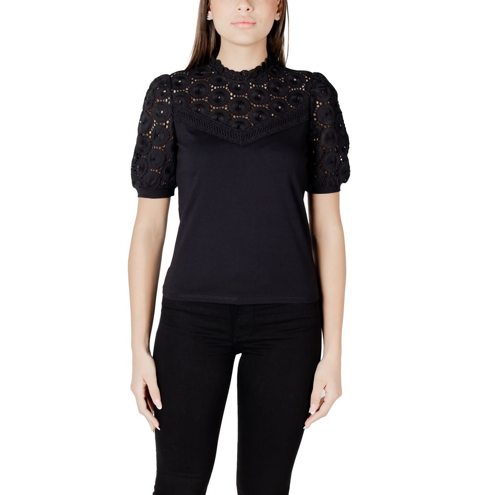 Morgan De Toi Black Cotton T-Shirt