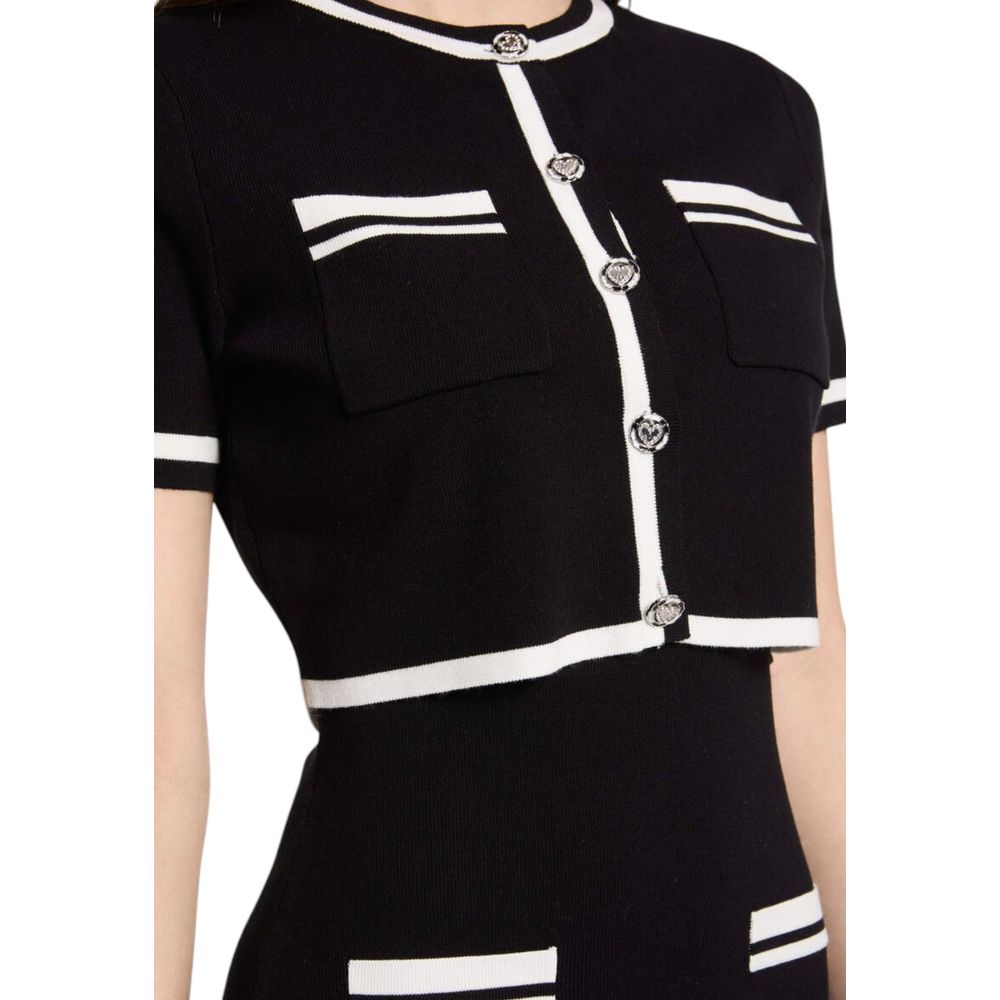 Black Viscose Short Dress