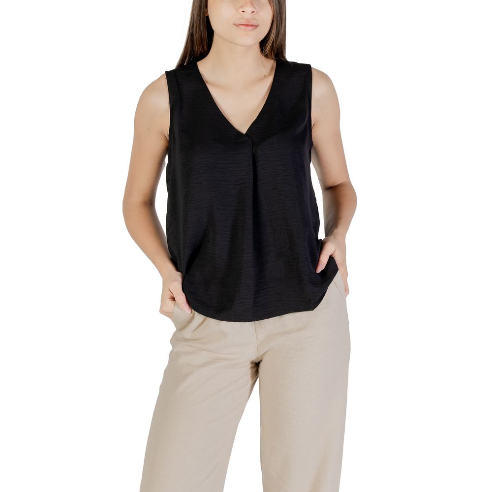 Black Recycled Polyester Tank Top