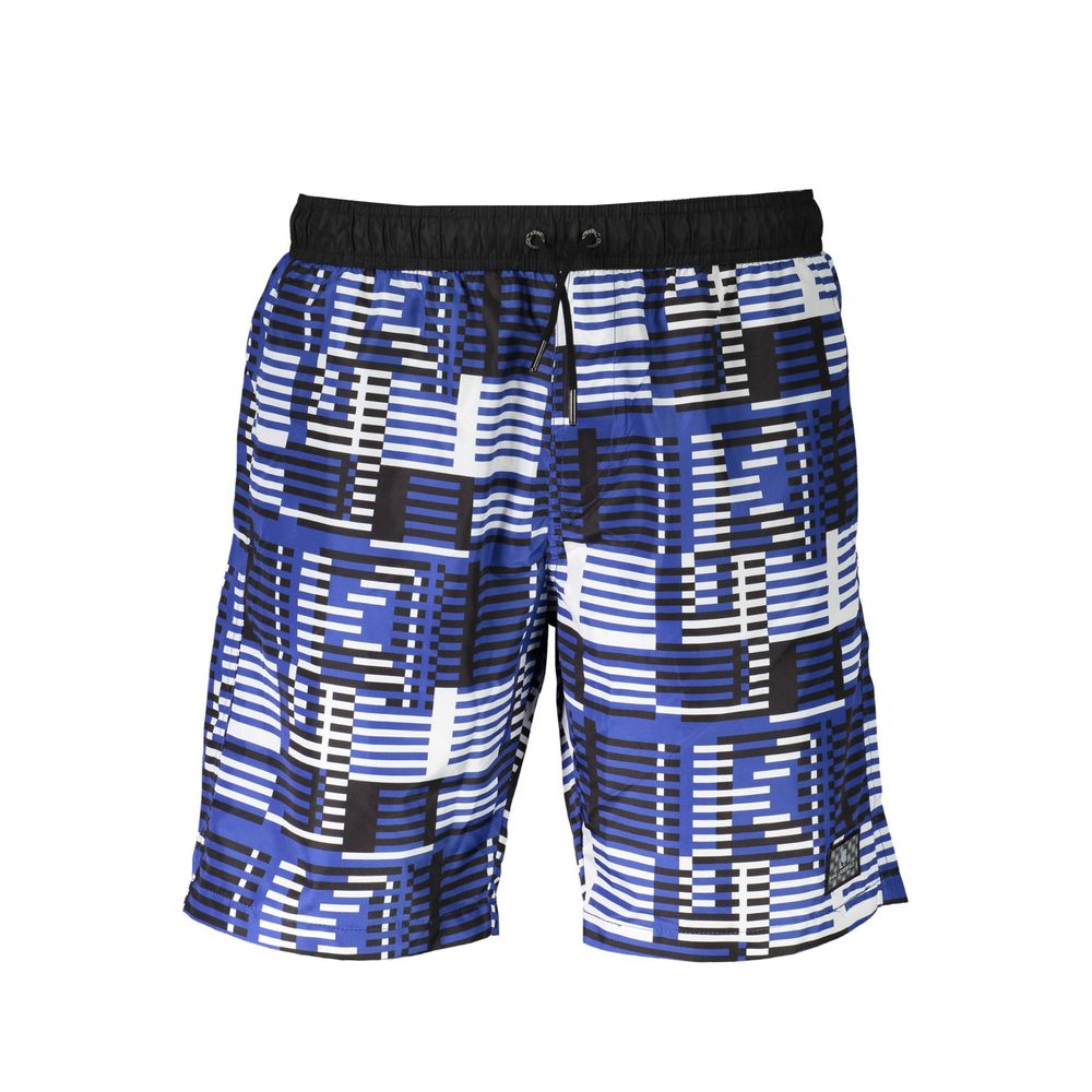 Blue Polyester Swimwear