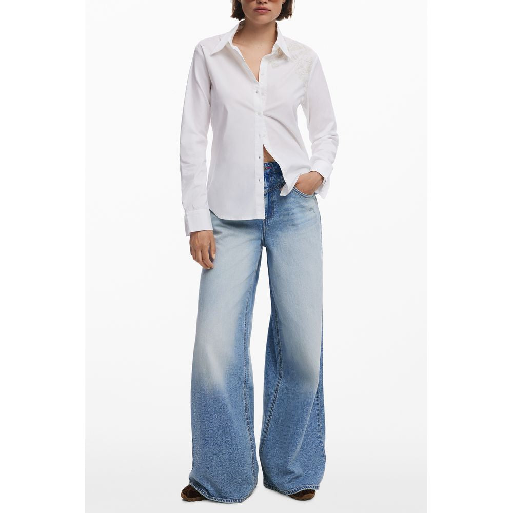 Desigual White Cotton Women Shirt