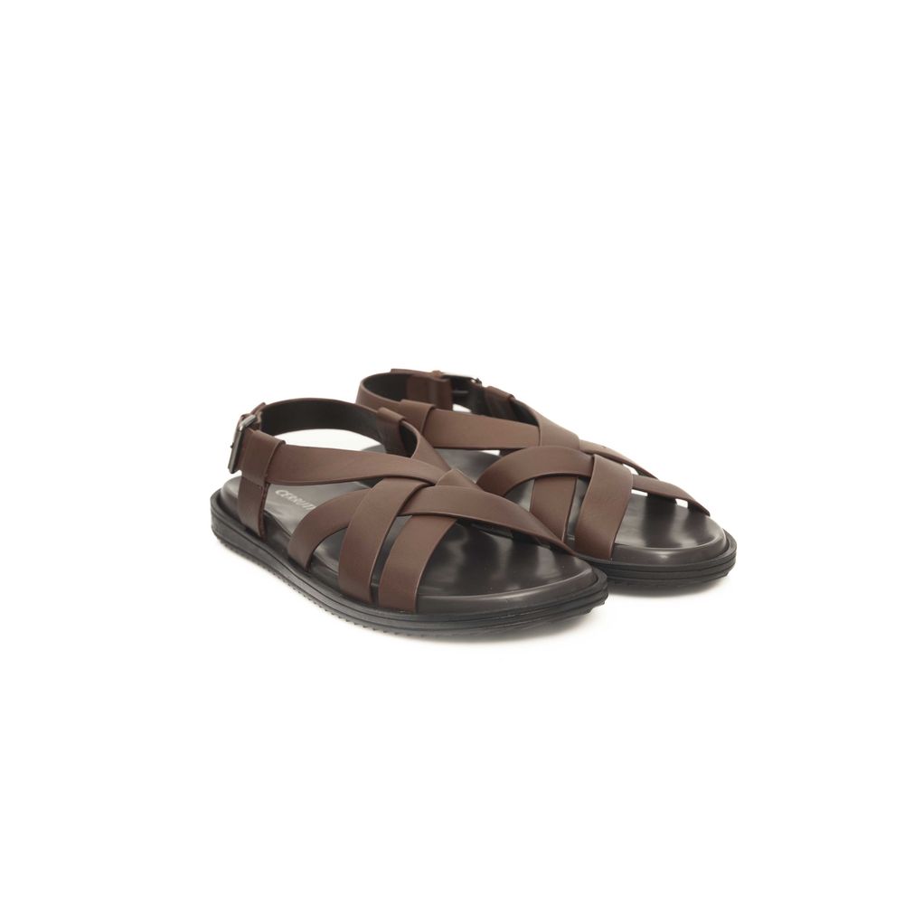 Cerruti 1881 Brown Cowhide Men Sandal