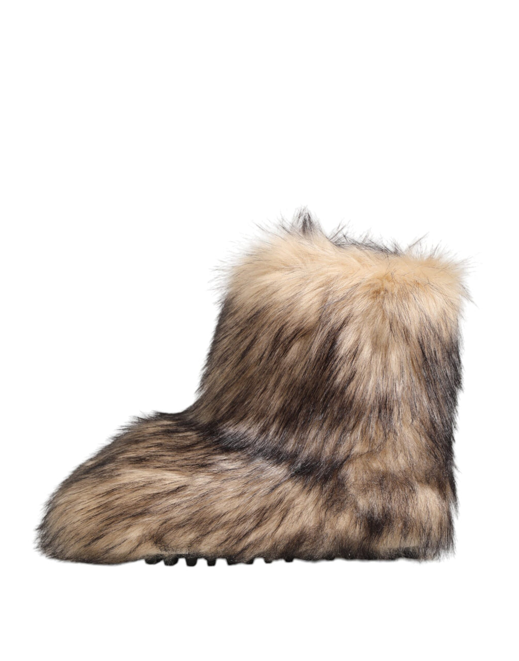 Brown Faux Skim Ski Fur Men Short Boots Shoes