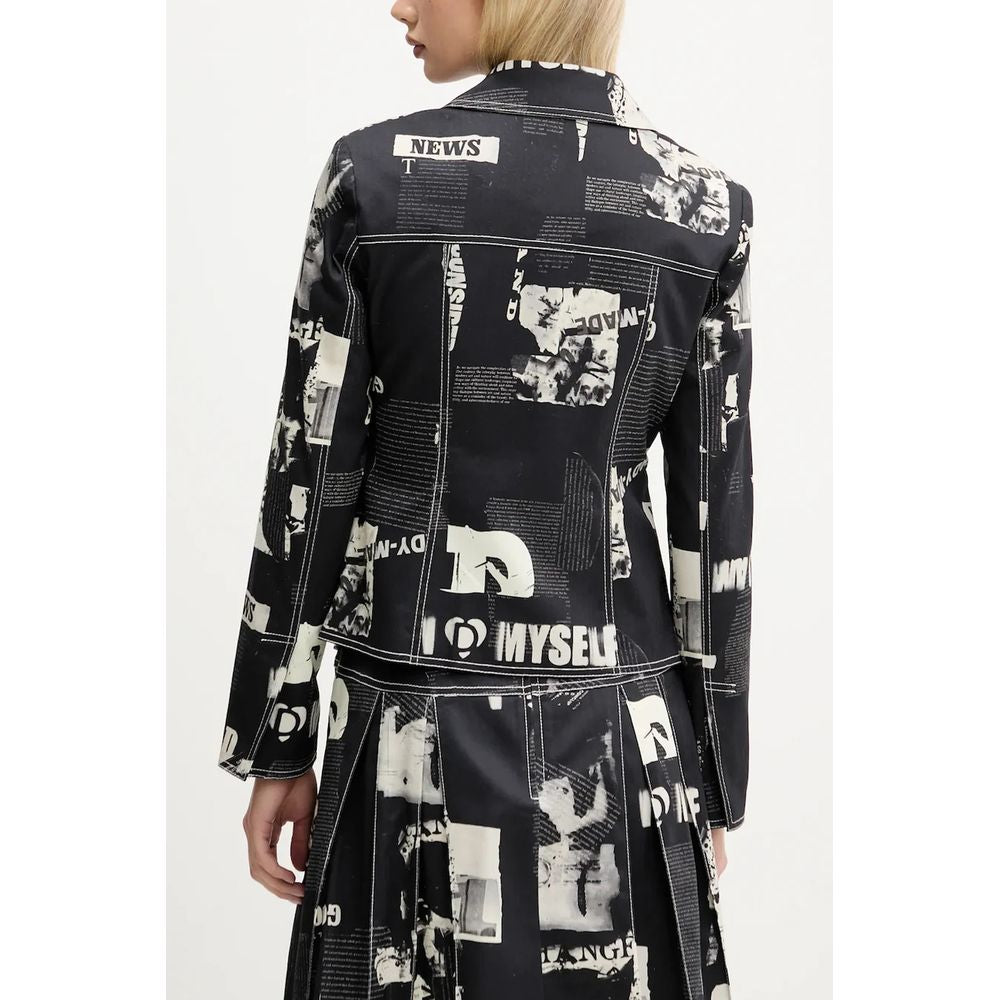 Black Cotton Jackets & Coat