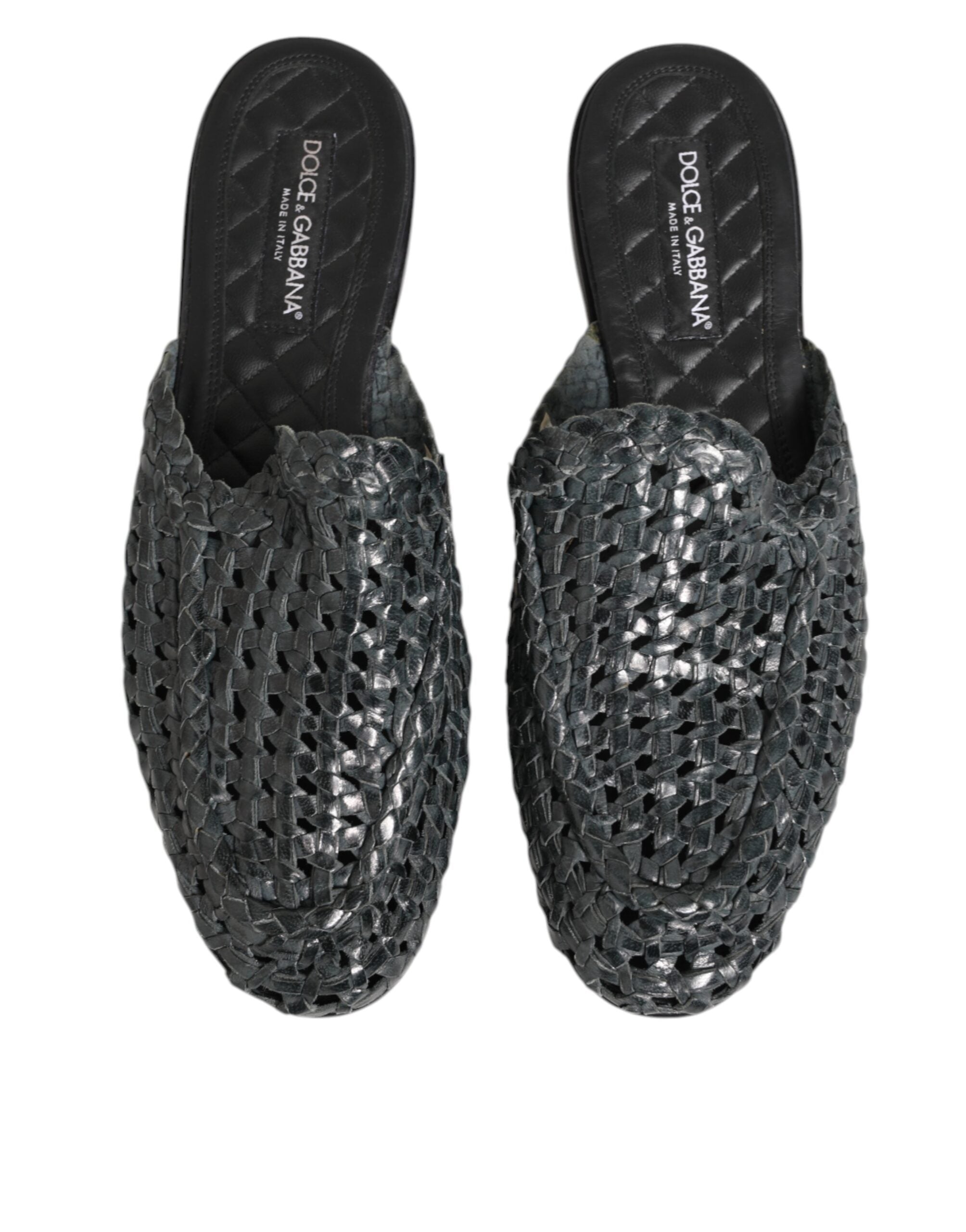 Blue Woven Slides MULES Men Sandals Shoes