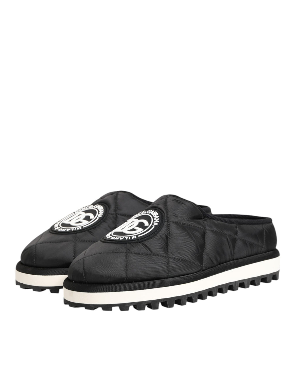 Black Nylon Low Top Slip On Sneaker Shoes
