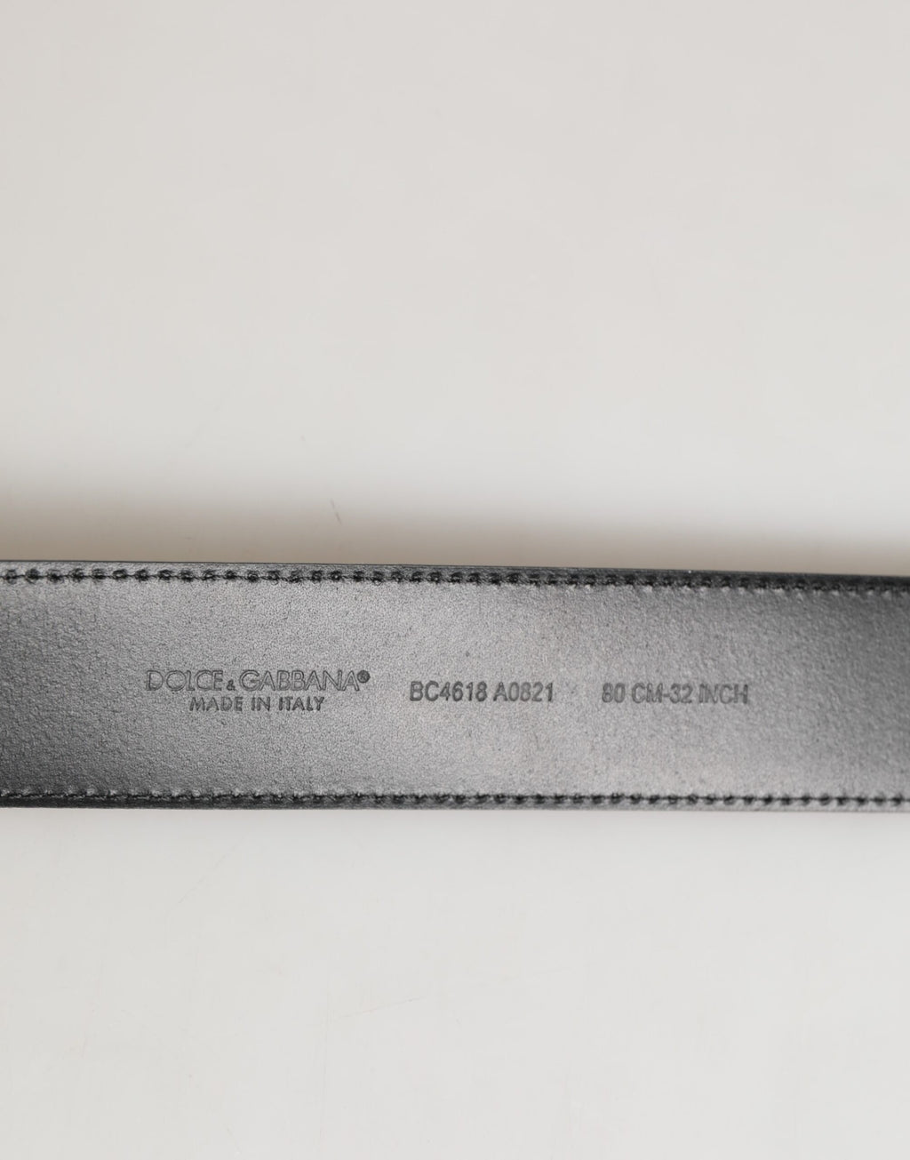 Black Leather Classic Metal Logo Buckle Belt