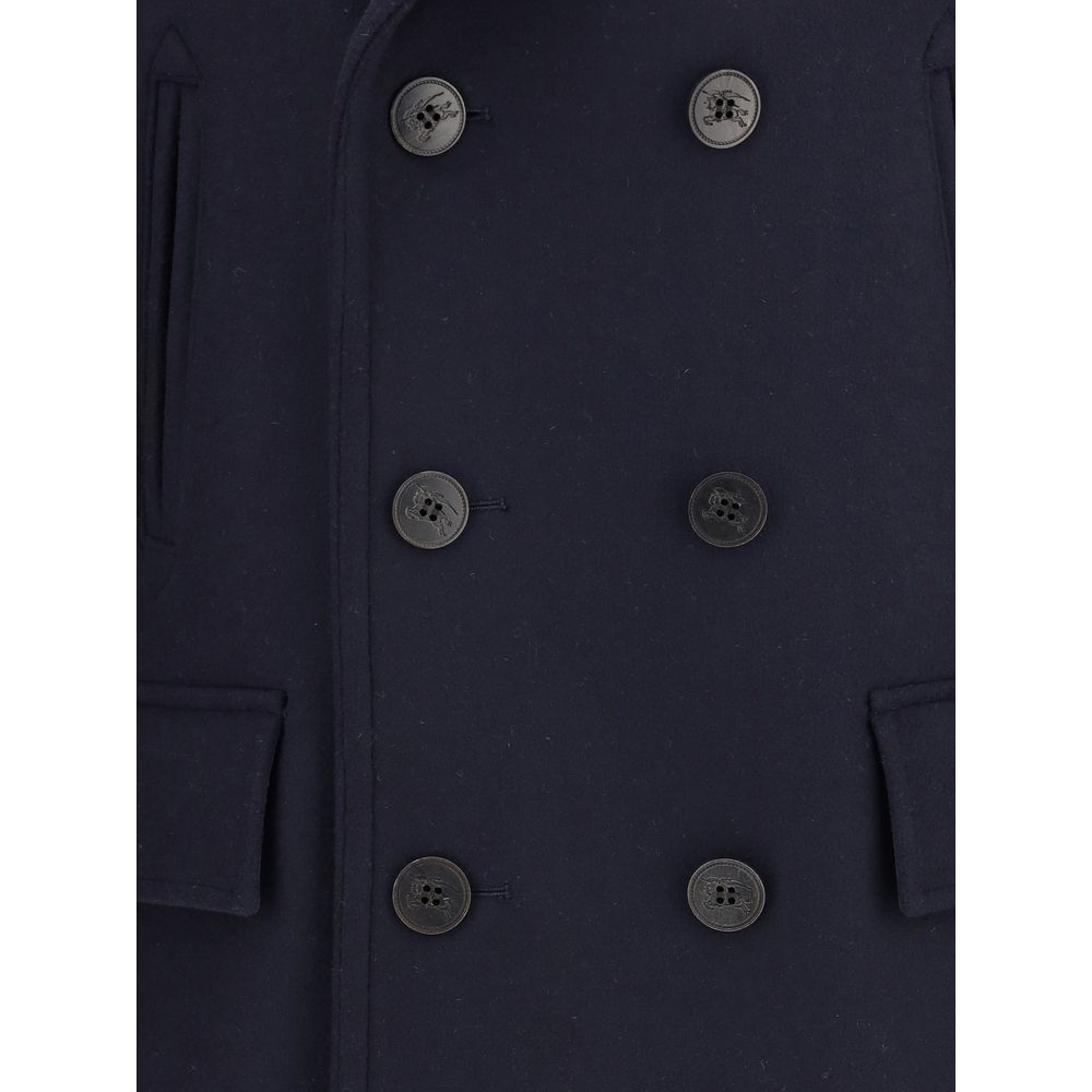 Burberry Blue Wool Coat