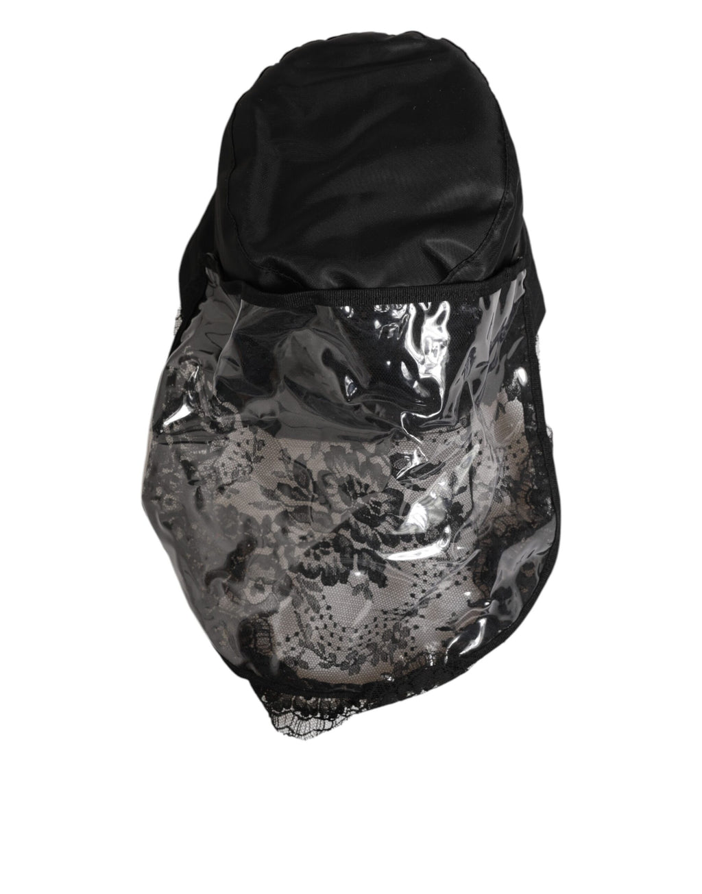 Black PVC Wide Brim Men Bucket Capello Hat