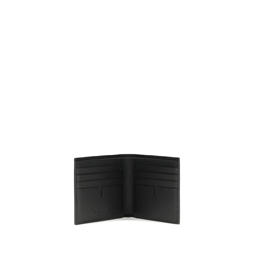 Burberry Black Calf Leather Bos Taurus Wallet