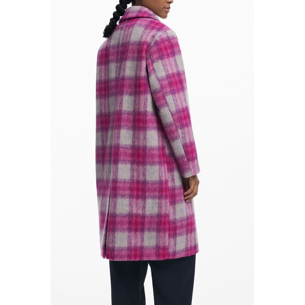 Desigual Pink Wool Women Coat