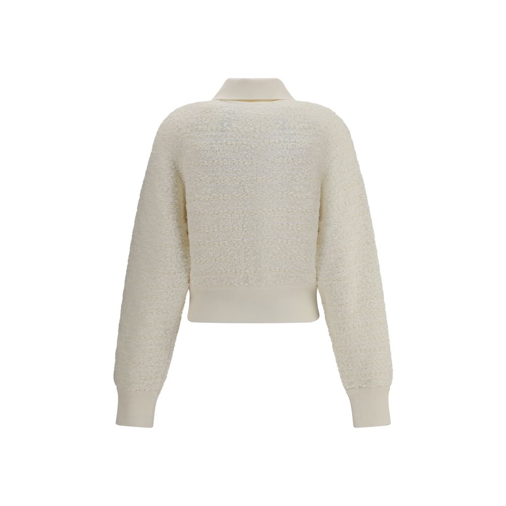 Balmain White Viscose Bomber