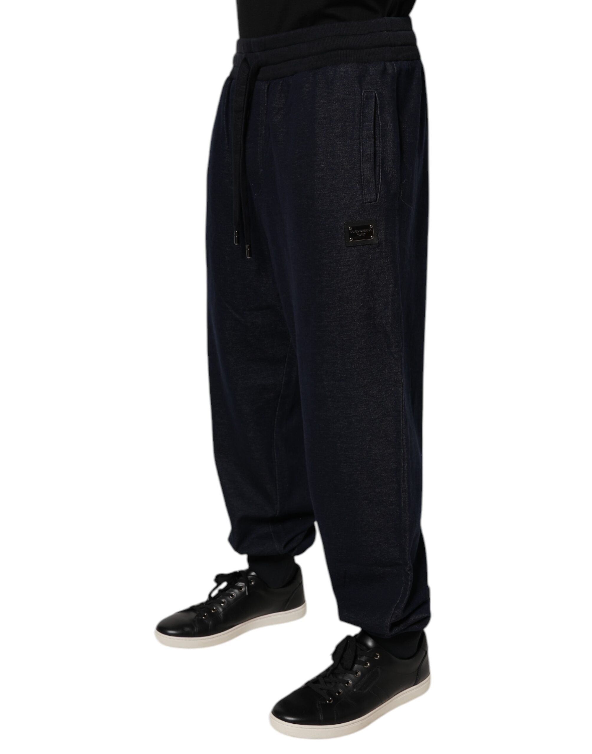 Black Cotton Blend Men Jogger Trouser Pants