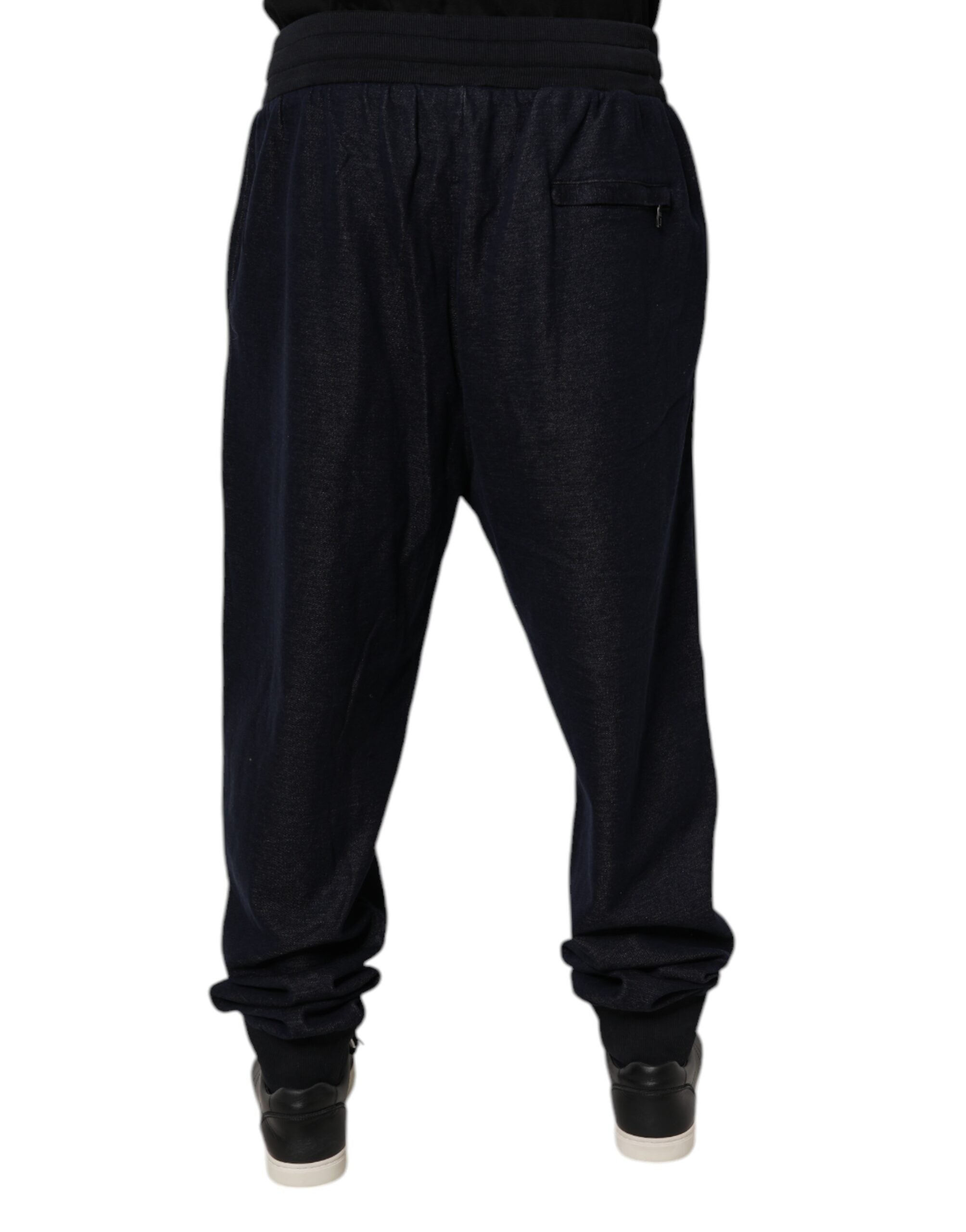 Black Cotton Blend Men Jogger Trouser Pants