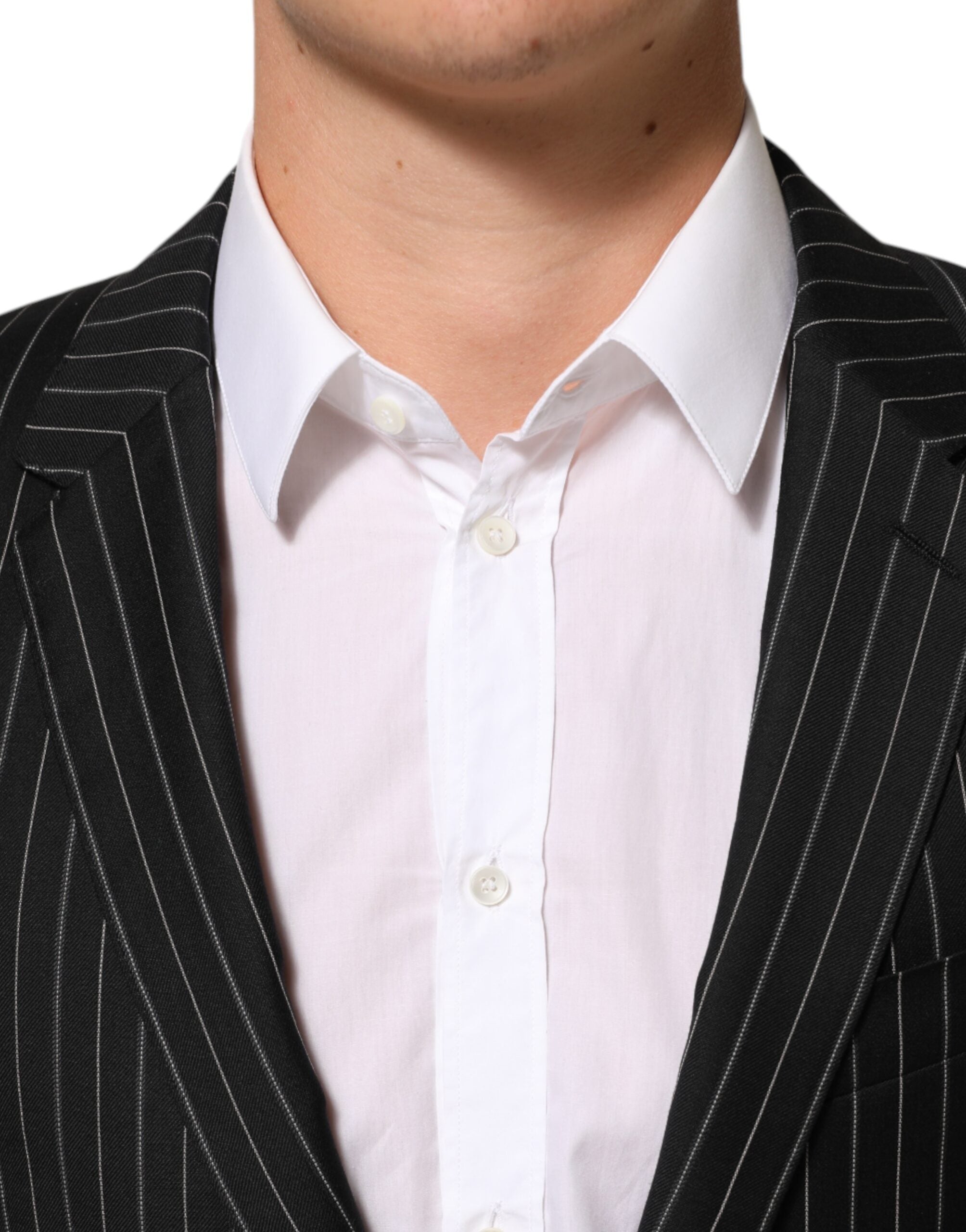 Black Stripes MARTINI 1 Button Suit Blazer