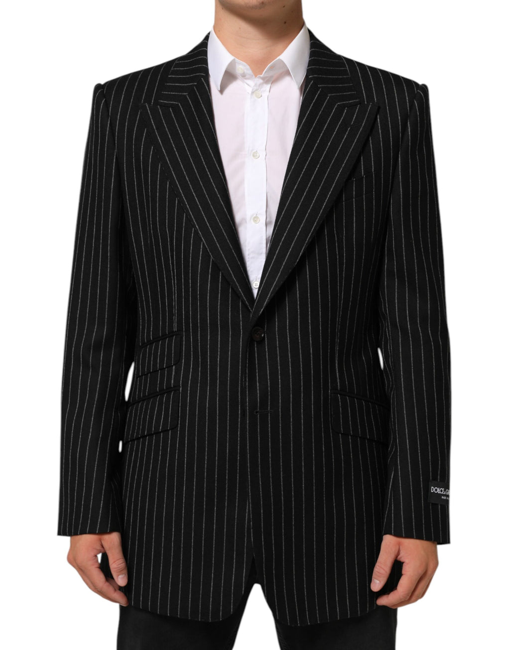 Black Stripes 2 Buttons Suit Jacket Blazer