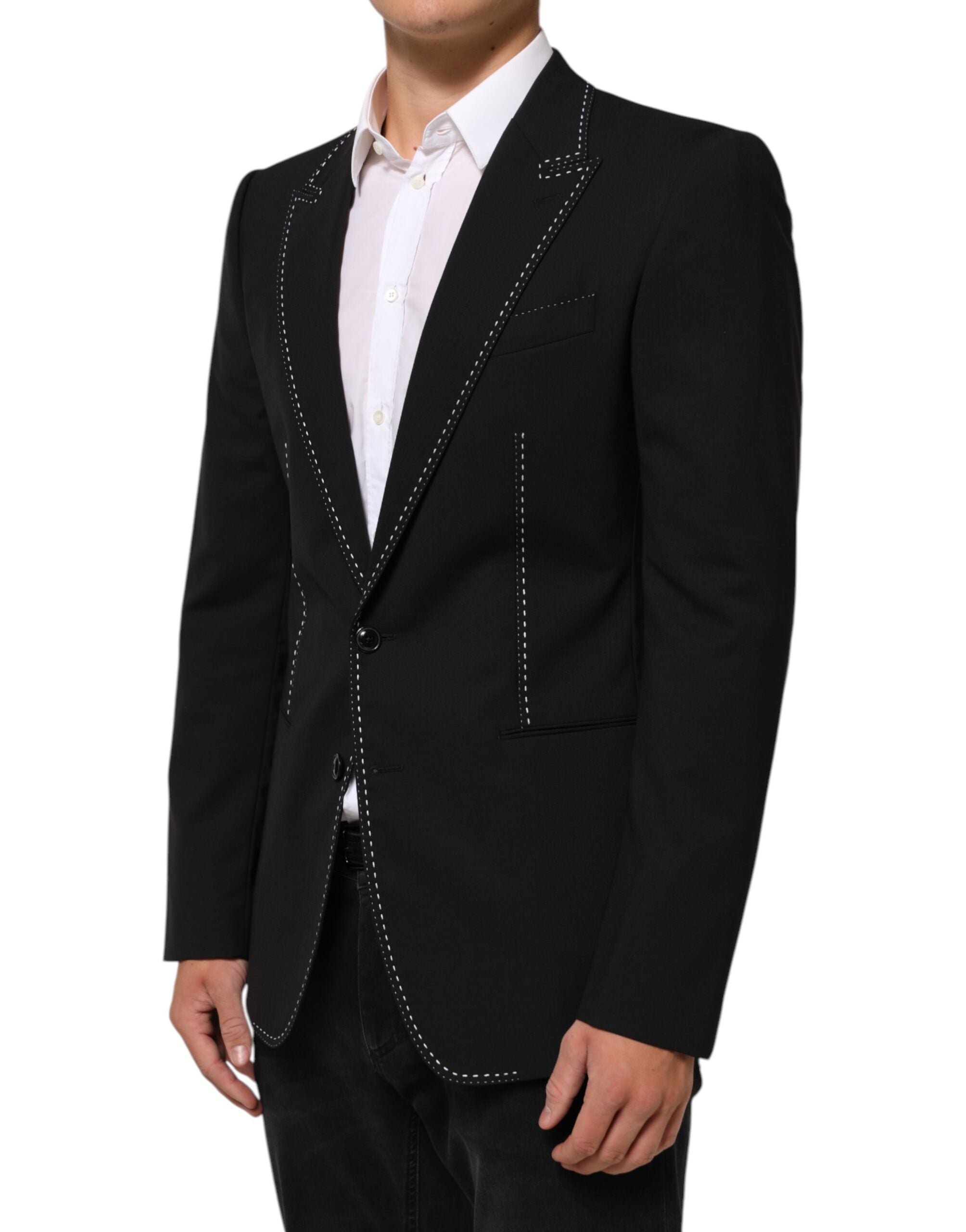 Black SICILIA 2 Buttons Suit Jacket Blazer