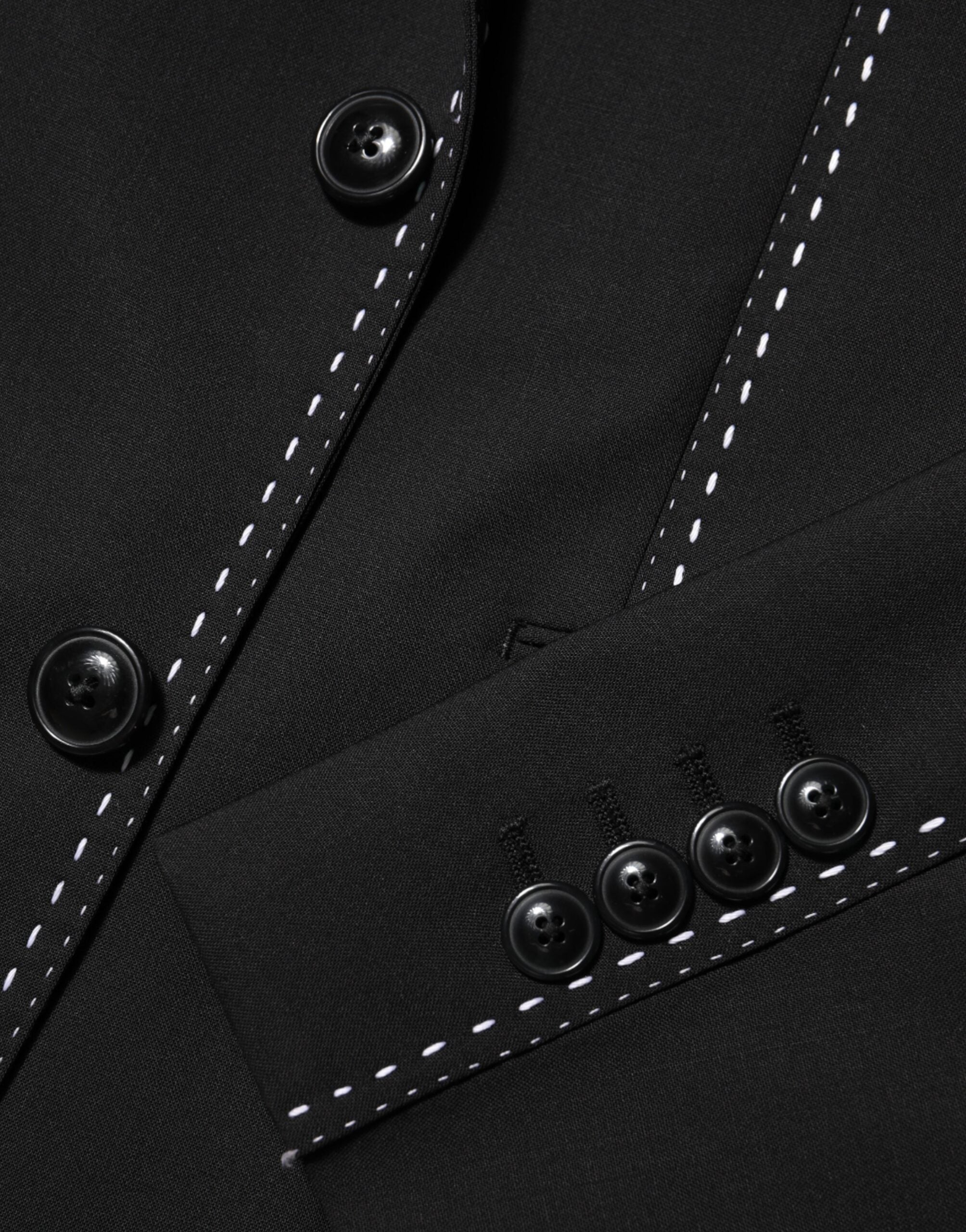 Black SICILIA 2 Buttons Suit Jacket Blazer