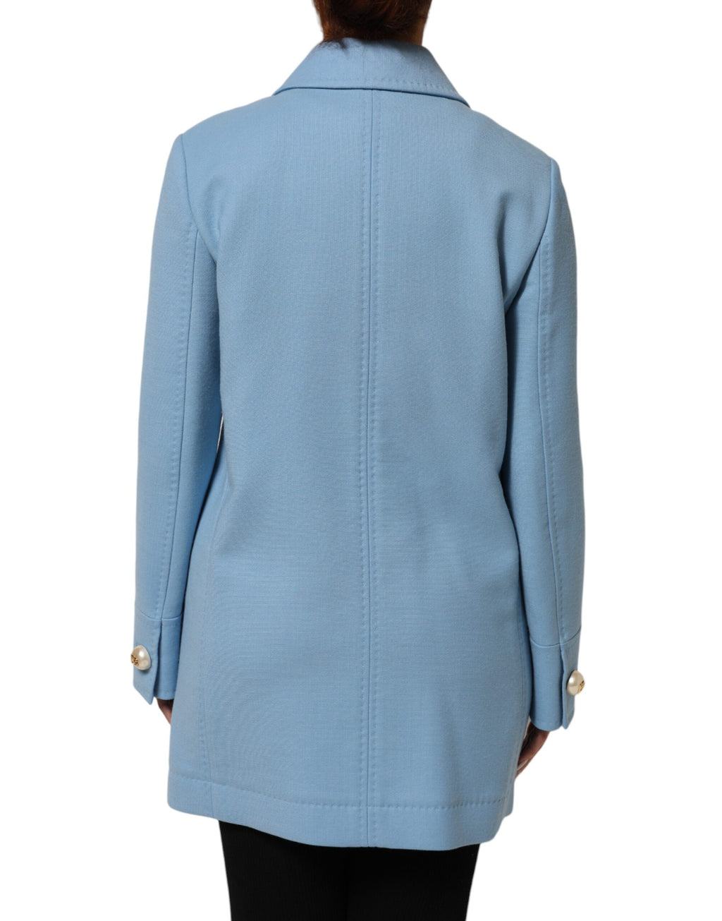 Blue Buttoned Down Trench Coat Jacket