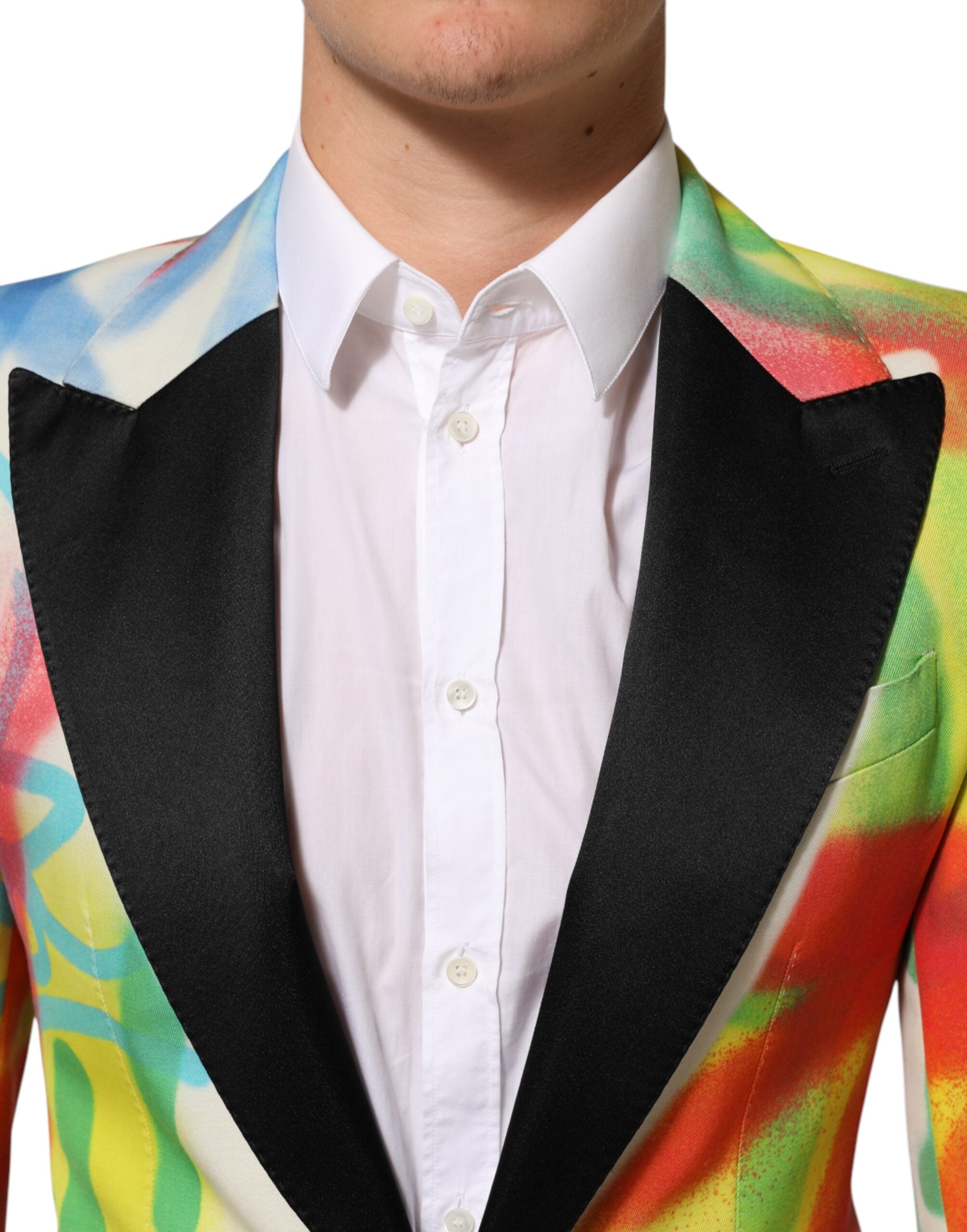 Multicolor Graffiti SICILIA 1 Button Men Suit Blazer