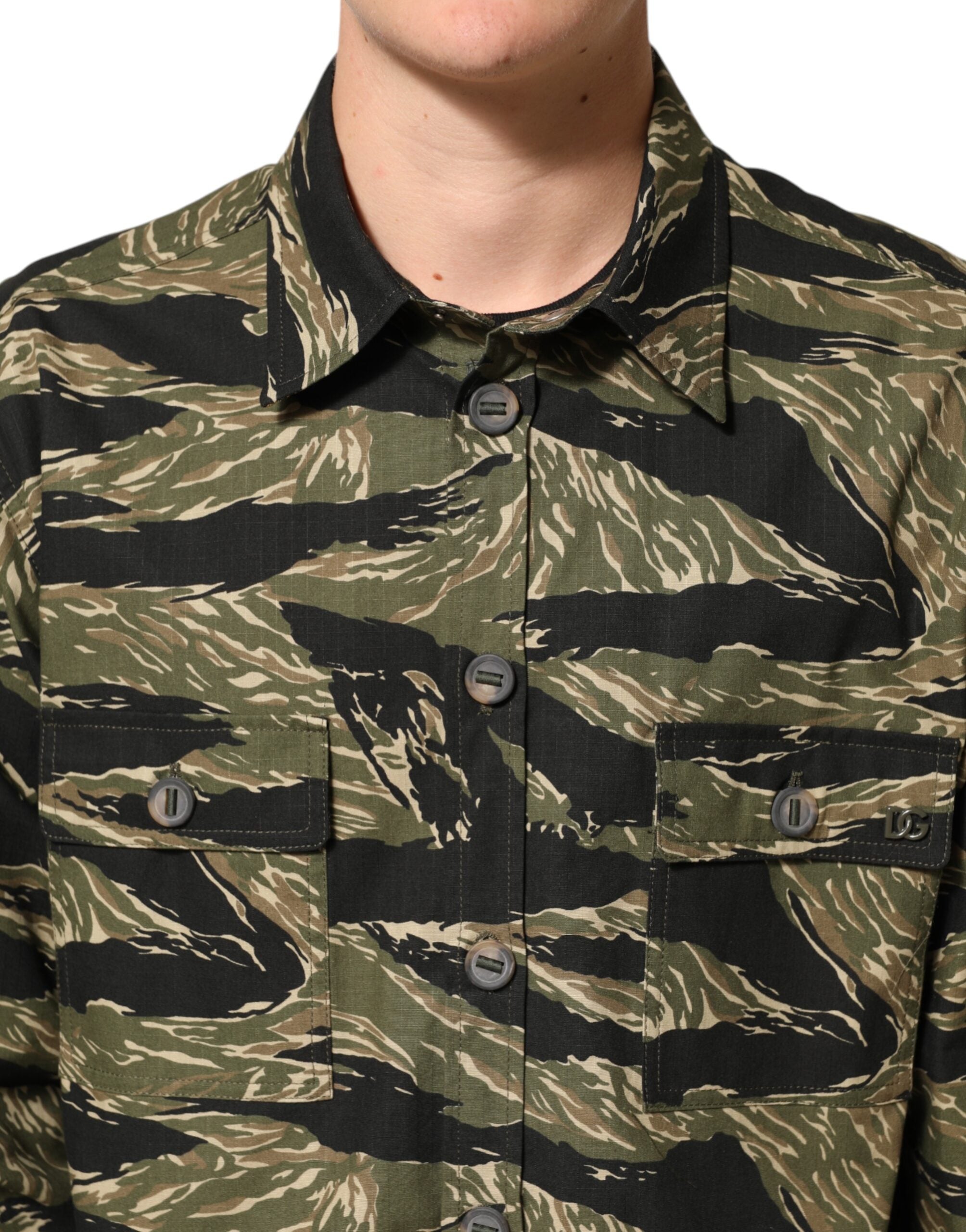 Multicolor Camouflage Cotton Casual Shirt