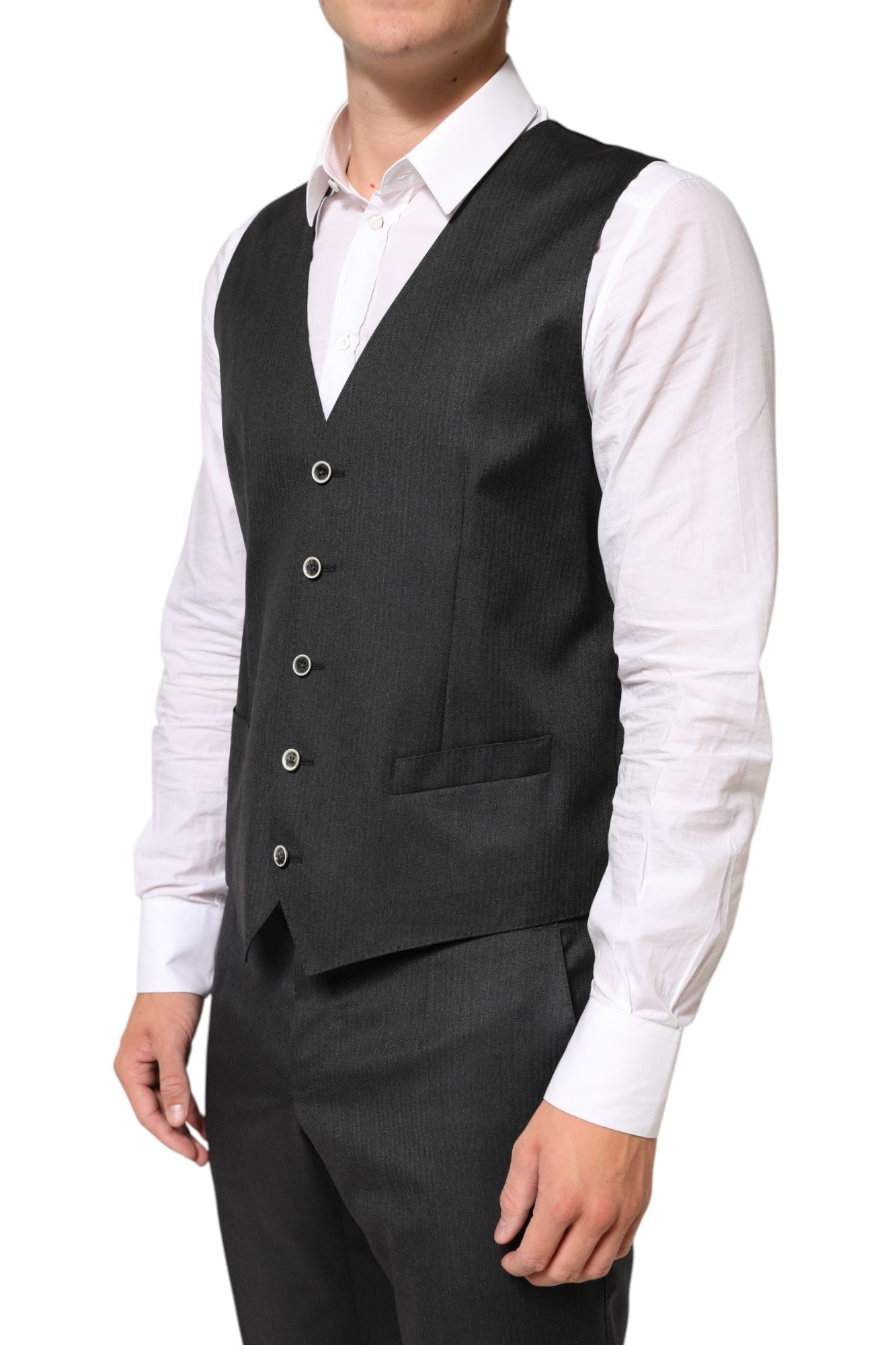Black MARTINI 2 Buttons Suit 3 Piece Suit