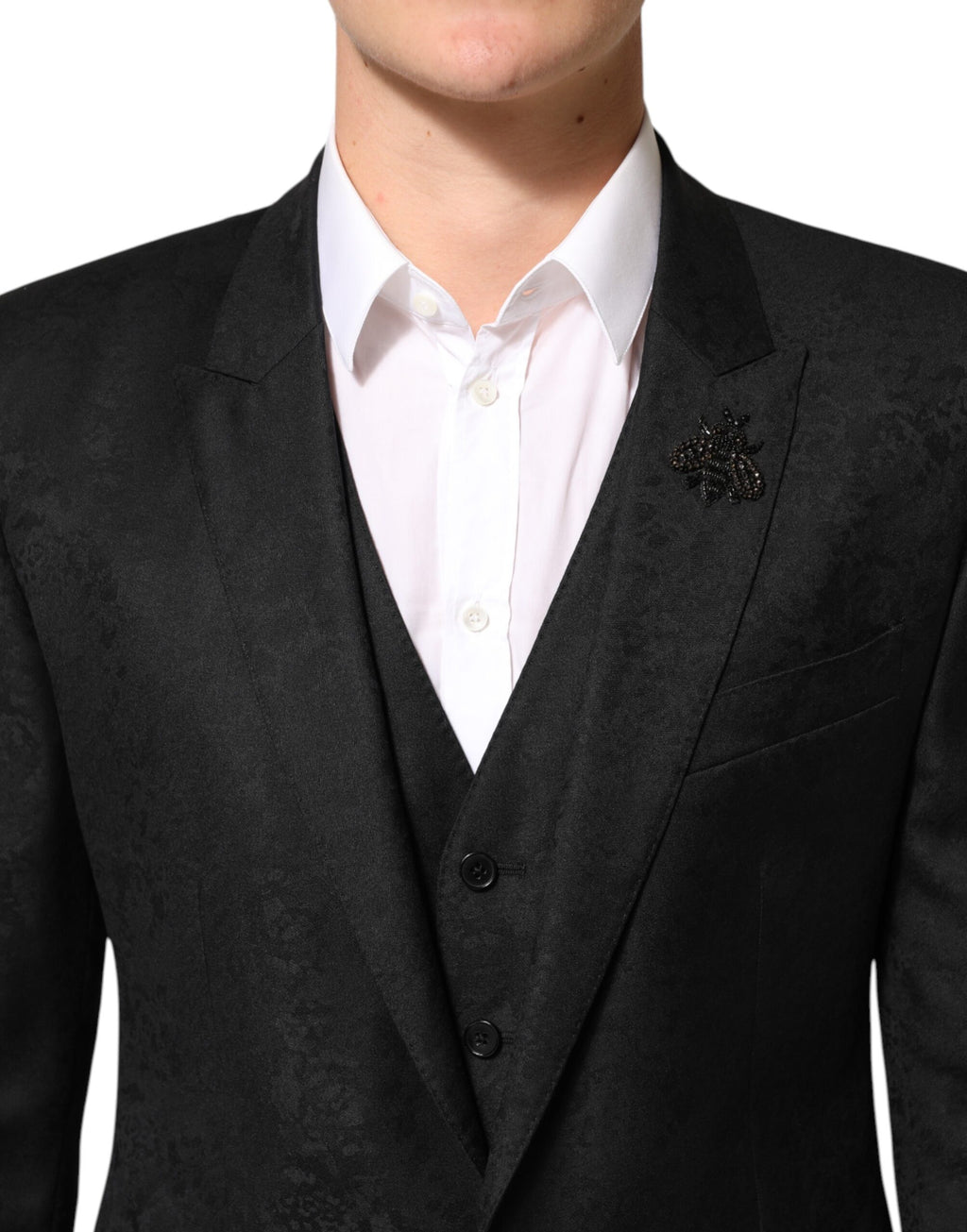 Black MARTINI 2 Buttons Suit 3 Piece Suit