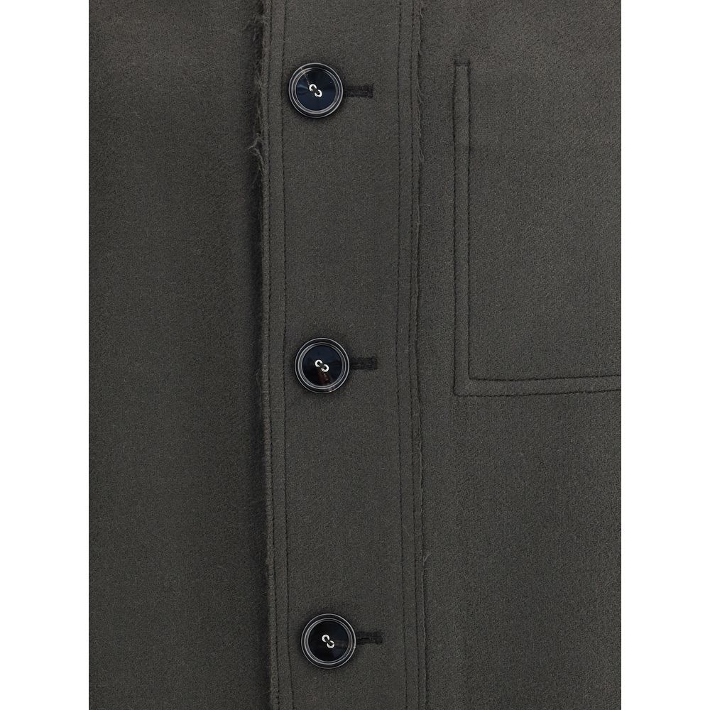 Ami Paris Gray Wool Clothing