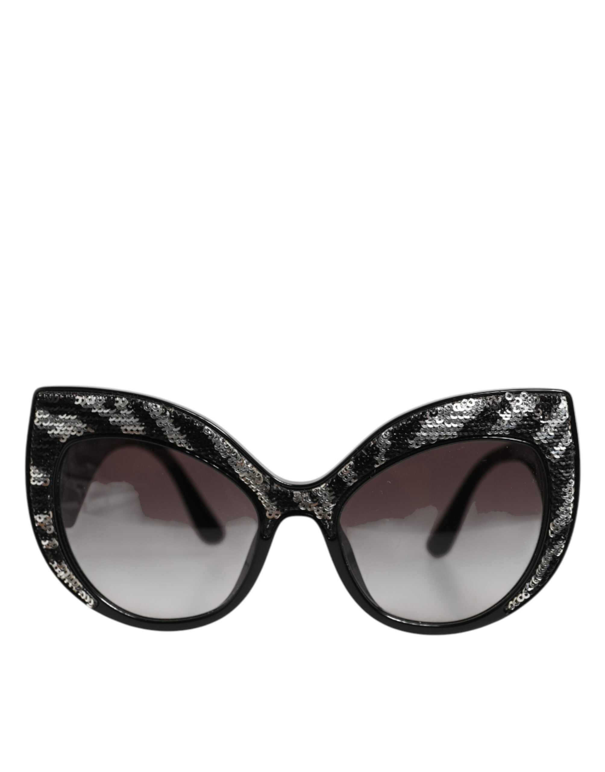 Black Silver Sequin Butterfly Polarized Sunglasses