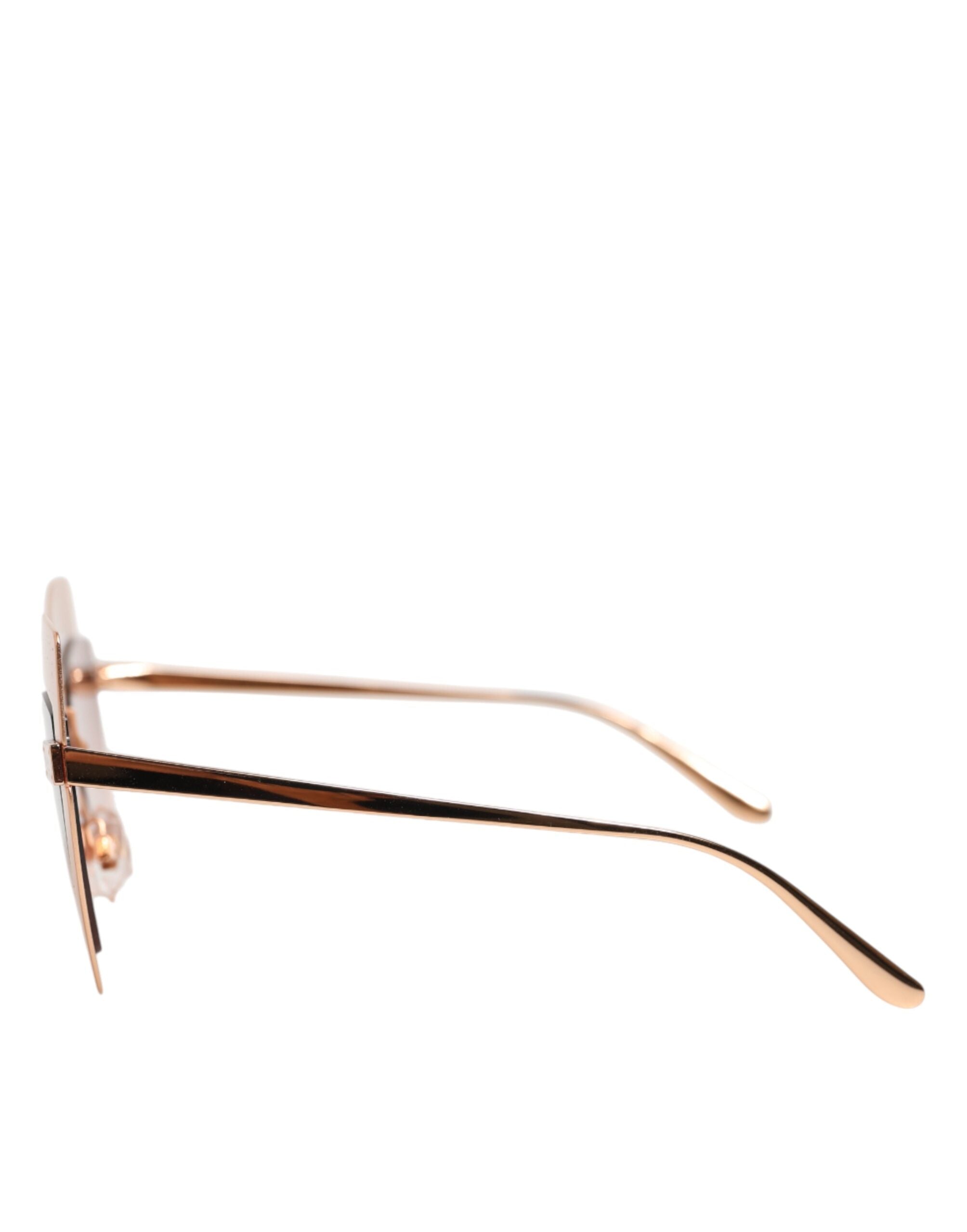 DG2224 Sand Rose Gold Cat Eye Irregular Frame Sunglasses