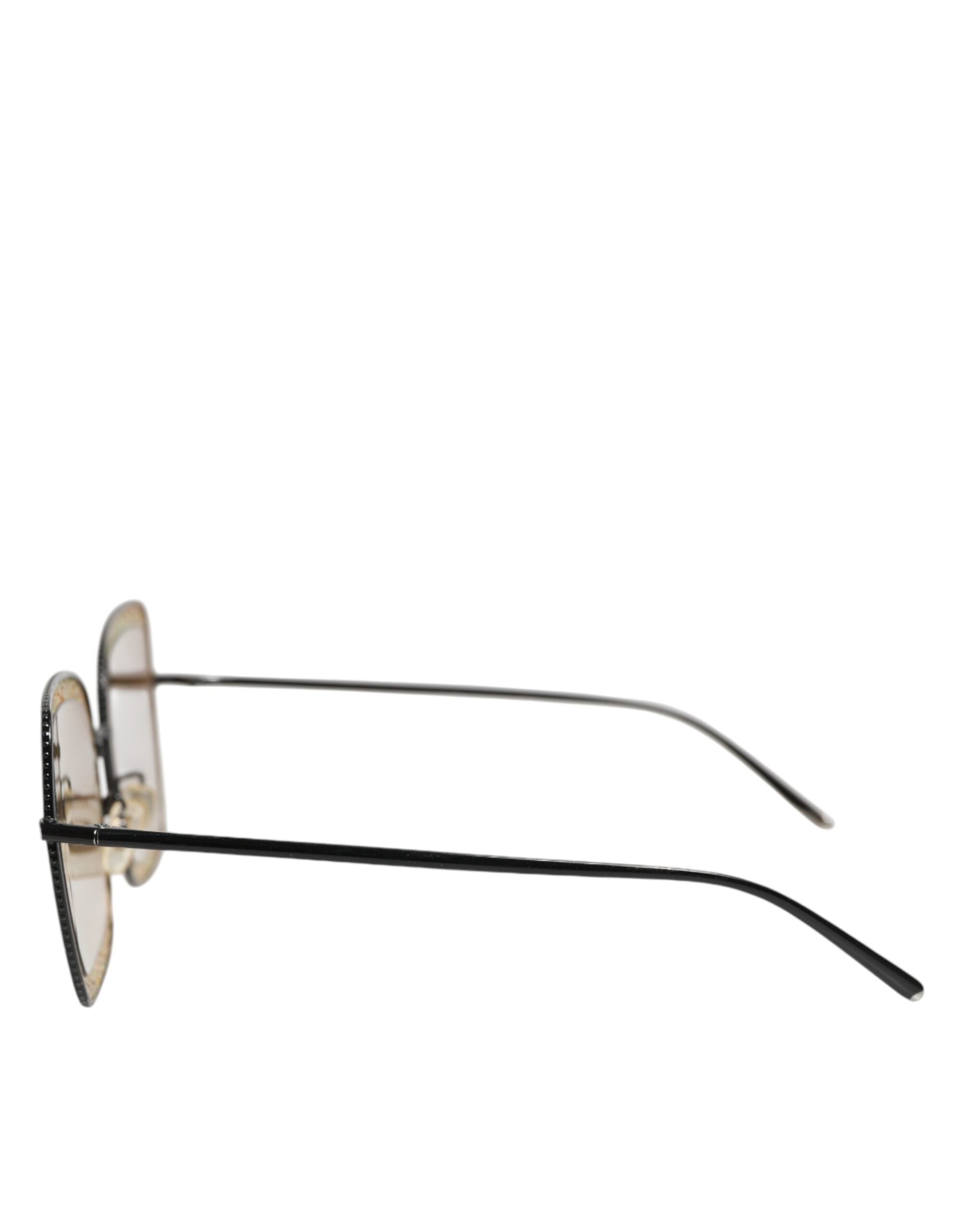 DG2225 Black Gold Lace Frame Brown Gradient Sunglasses