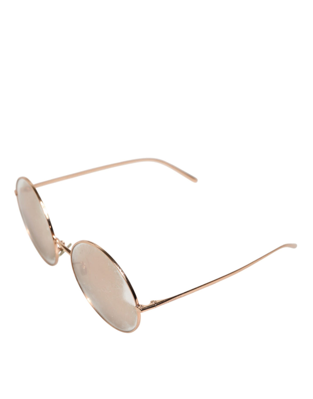 Rose Gold Plated Round Lenses Shades Eyewear Sunglasses