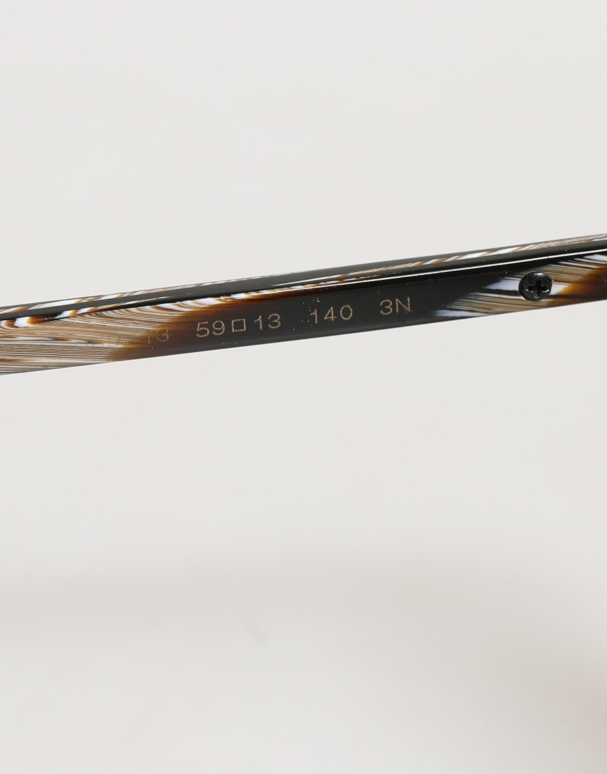 Modified Aviator Striped Brown Acetate Gradient Sunglasses